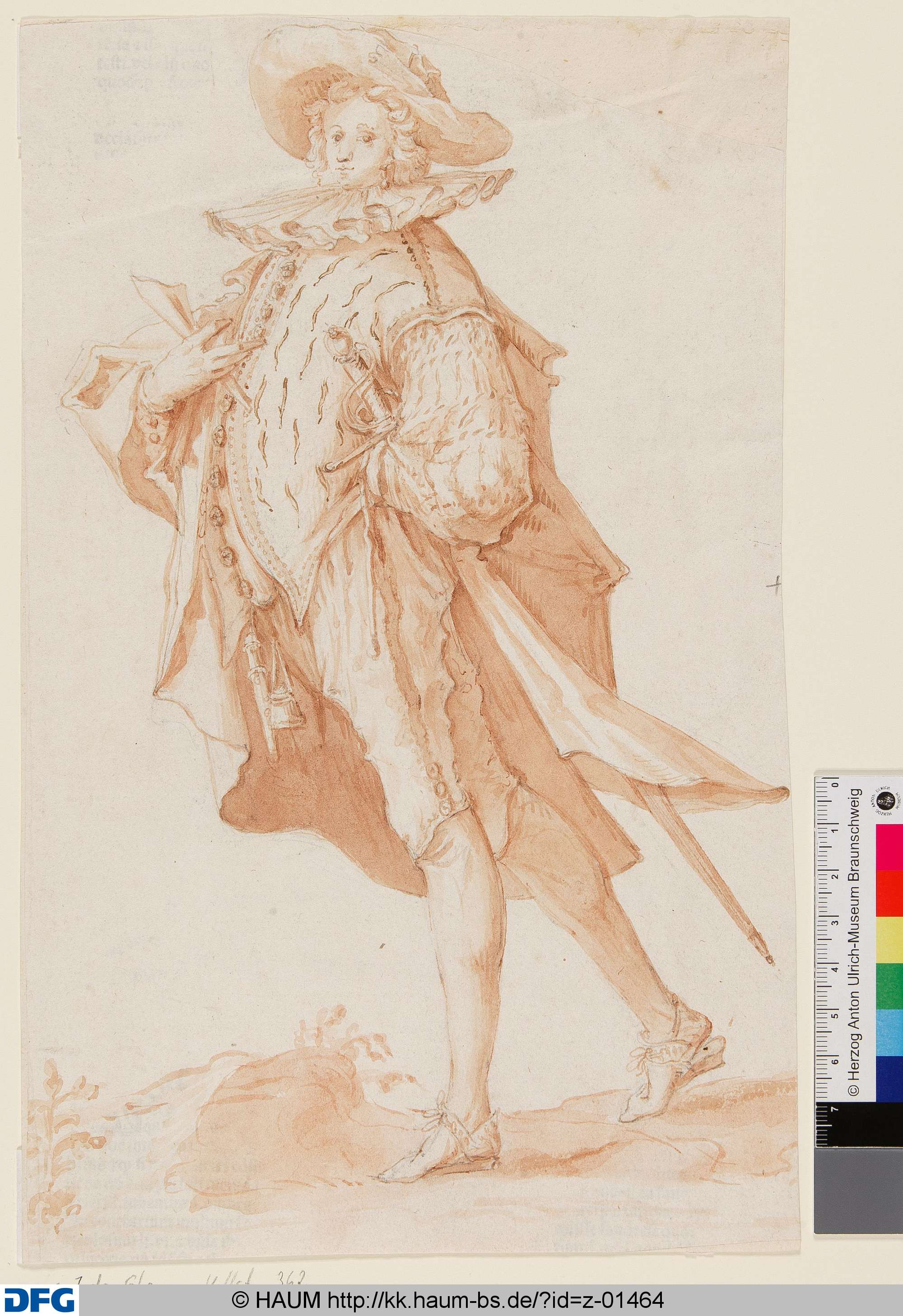 Offizier nach links schreitend, Hendrik Goltzius