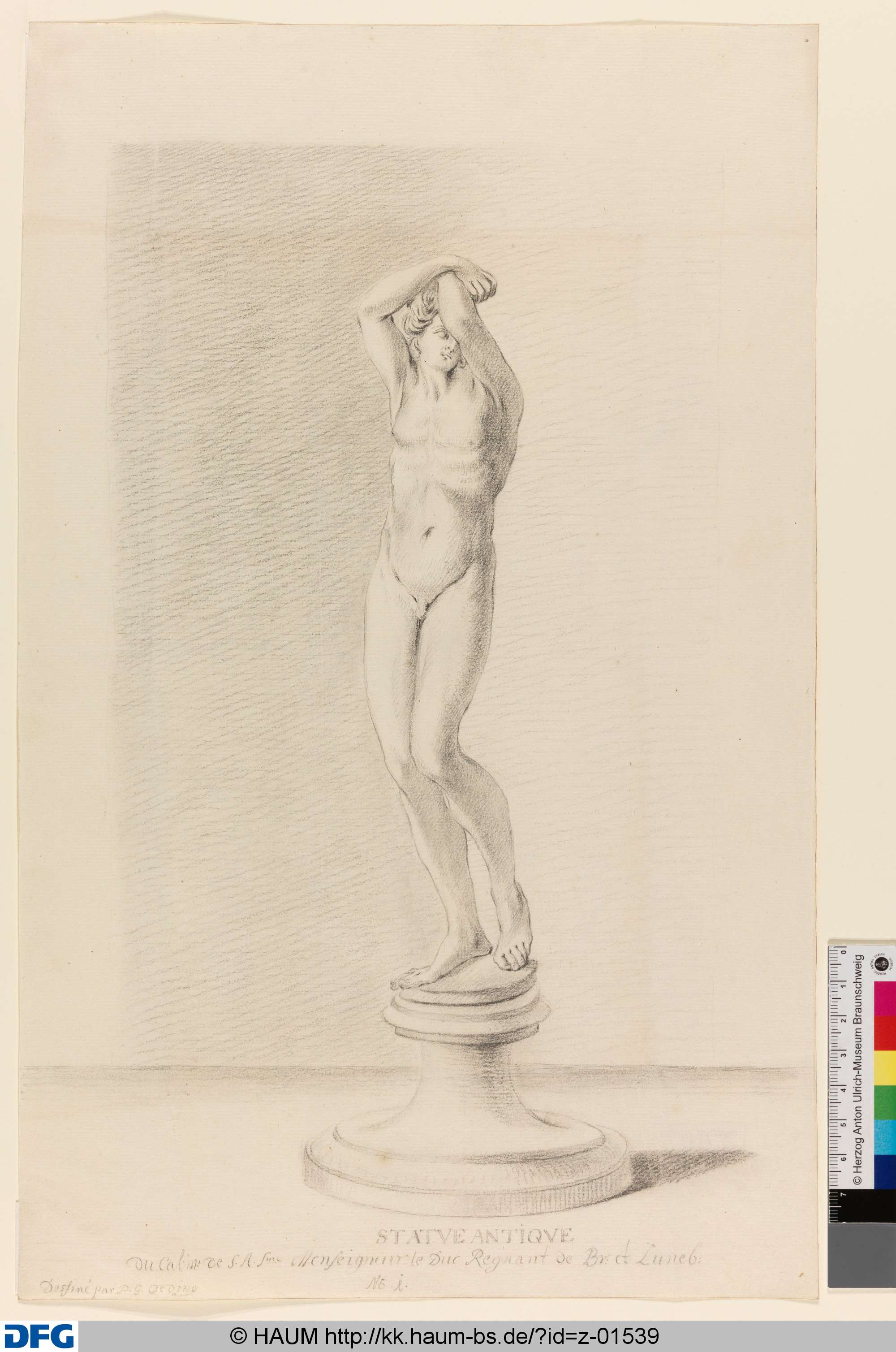 Stehender Jüngling, von vorne, Philipp Wilhelm Oeding, 1767–1775