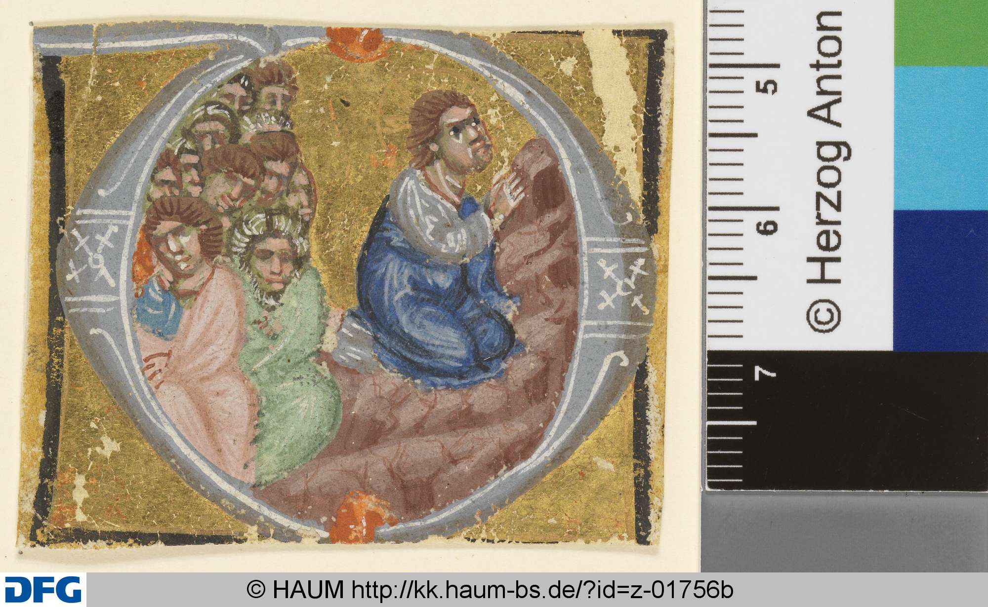 Initiale O: Christus am Ölberg, 15th century