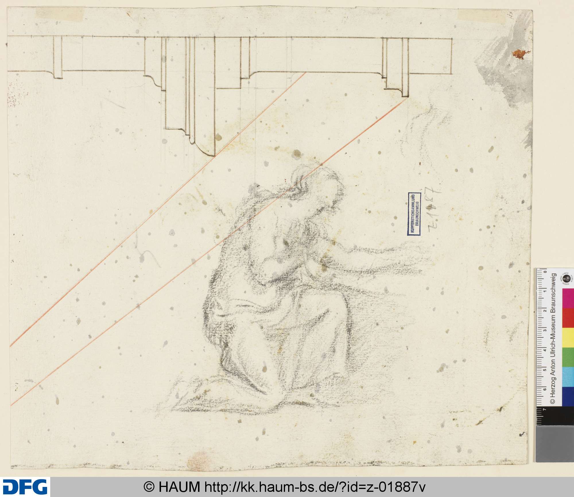 Studie für eine Maria Magdalena, Dietrich Ernst André, 1716–1720