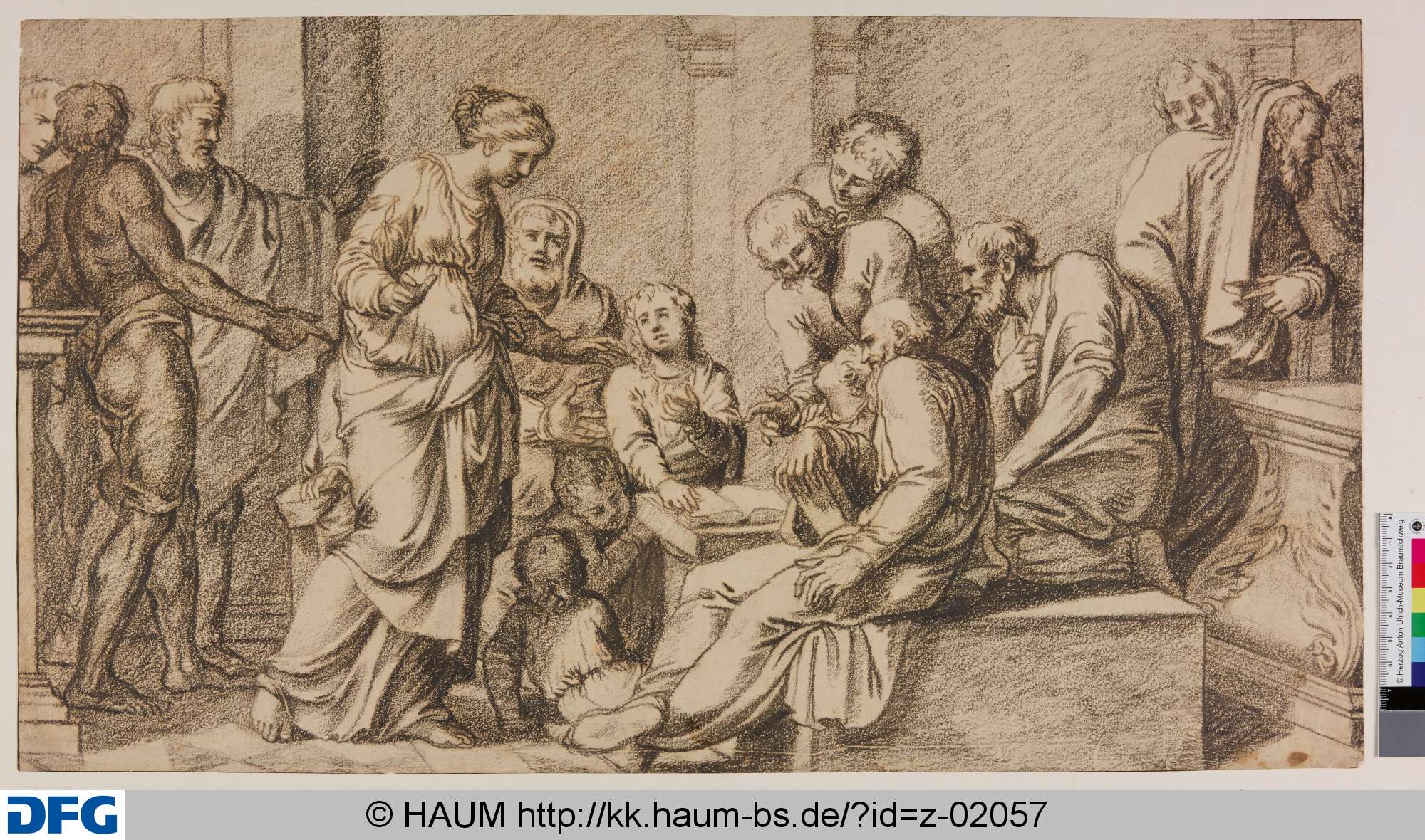 Die Eltern finden den 12jährigen Jesus im Tempel lehrend, Dietrich Ernst André, 1716–1720