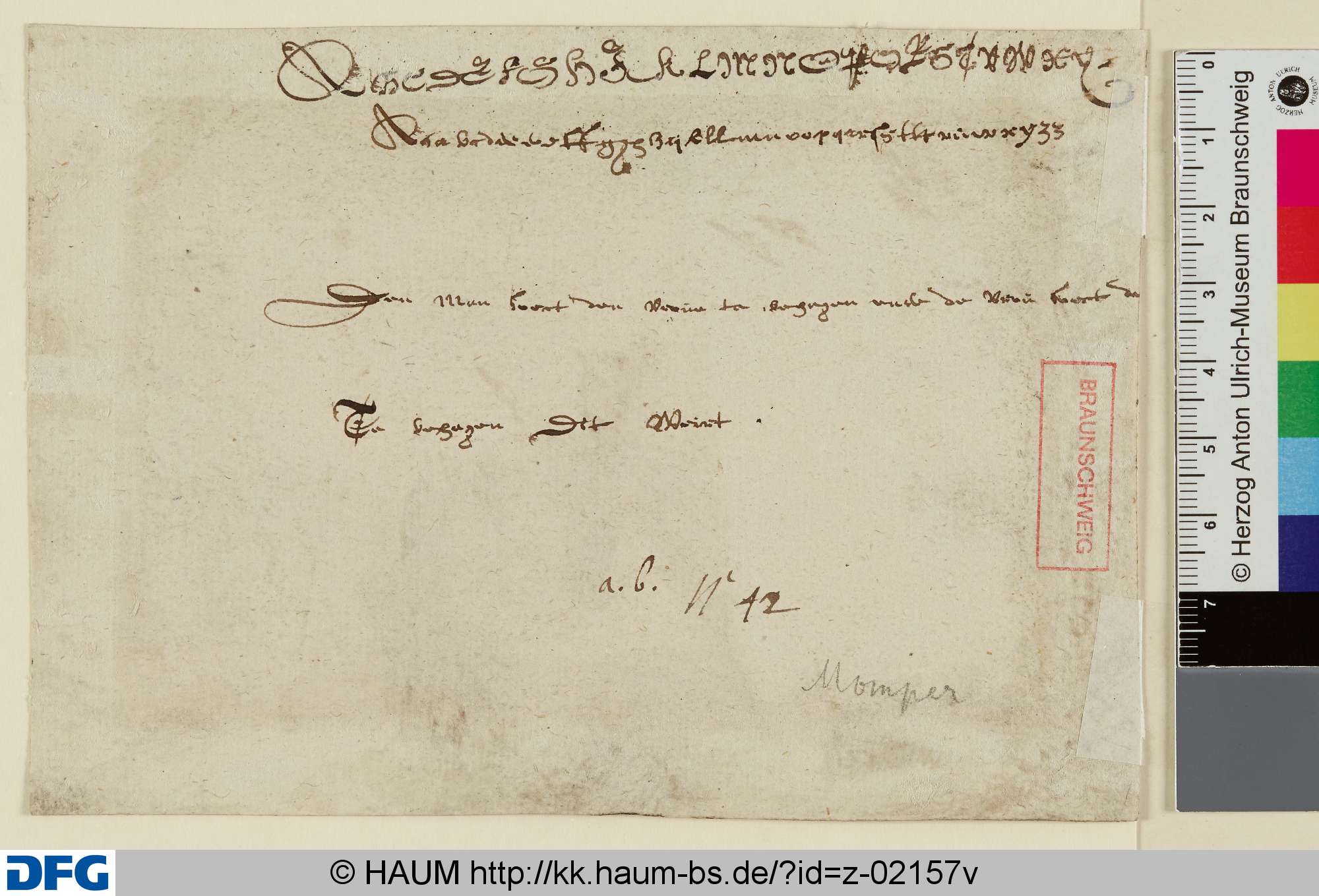 Zwei Alphabete, 1595–1605