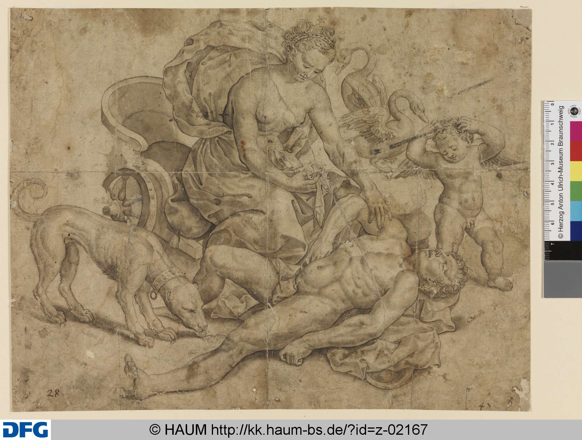 Venus neben der Leiche des Adonis, 1545–1555