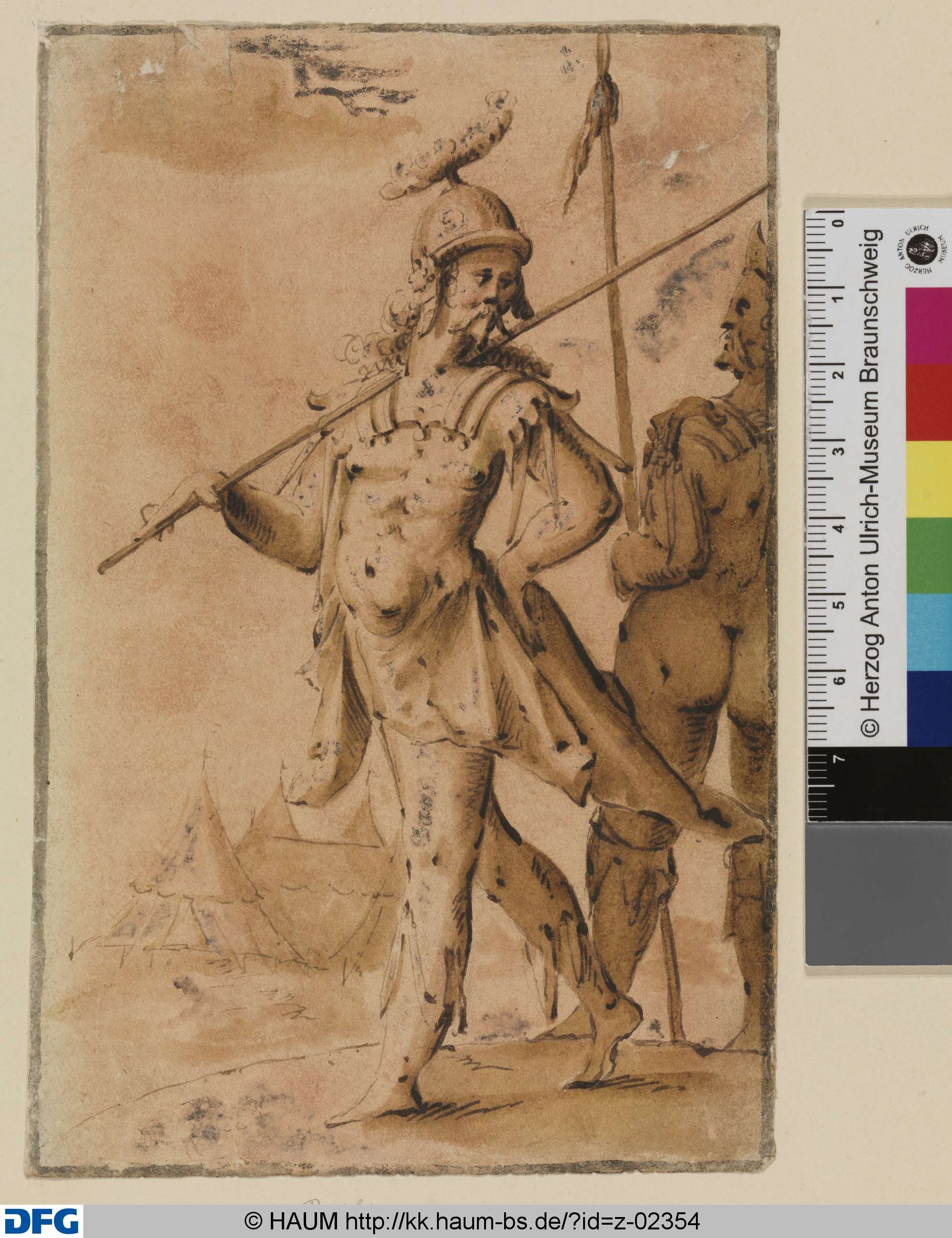 Zwei Soldaten mit Lanze, Bartholomeus Spranger, 1566–1611