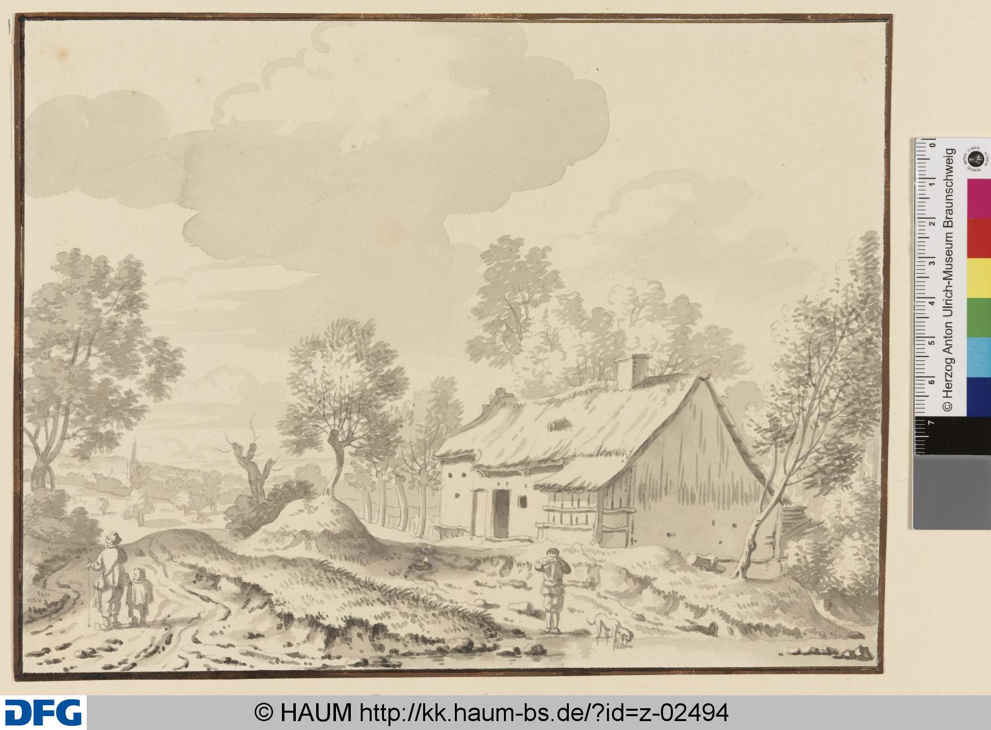 Landschaft mit Bauernhaus, 1663–1712