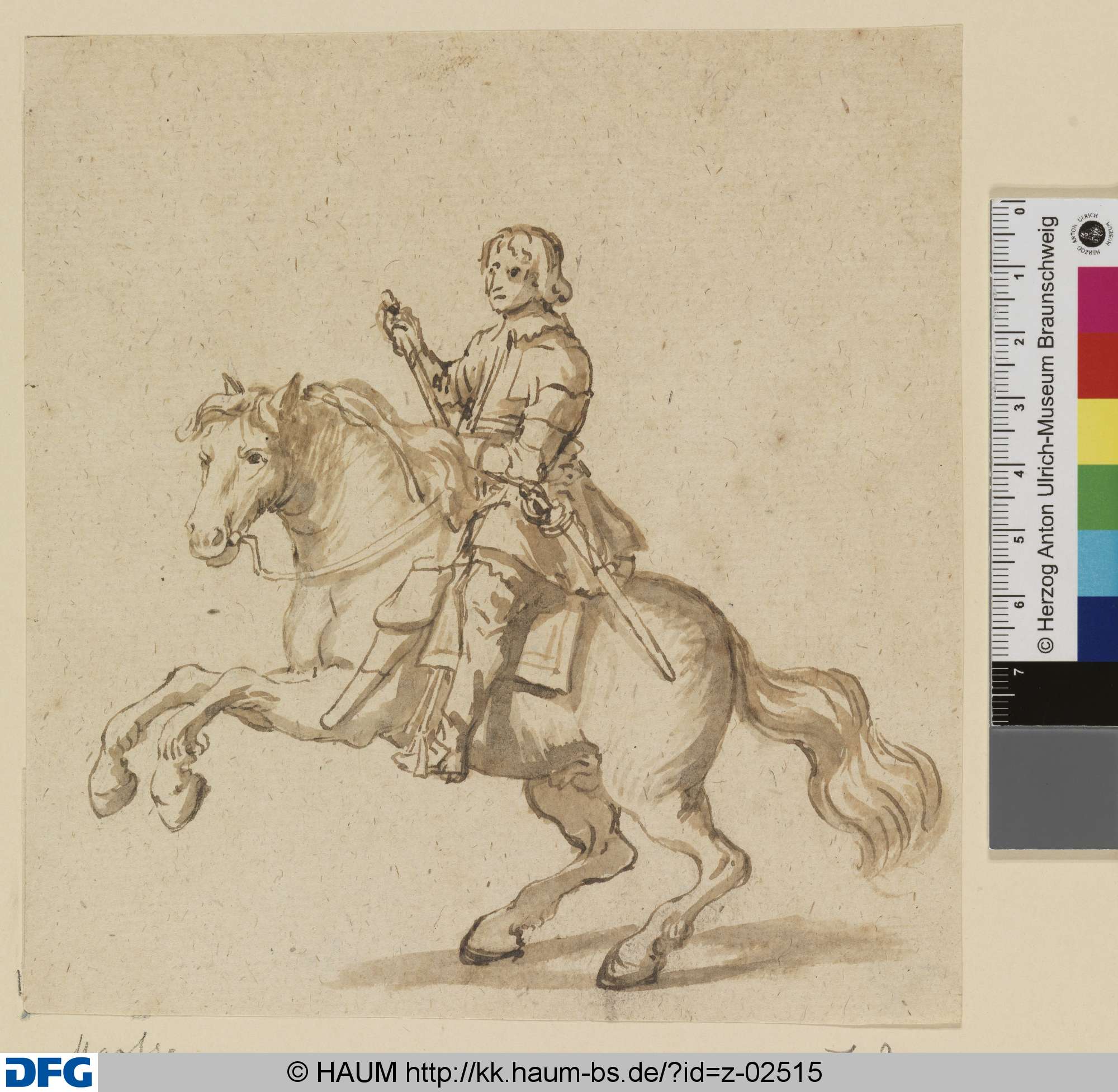 Steigendes Pferd mit Reiter, 1630–1652