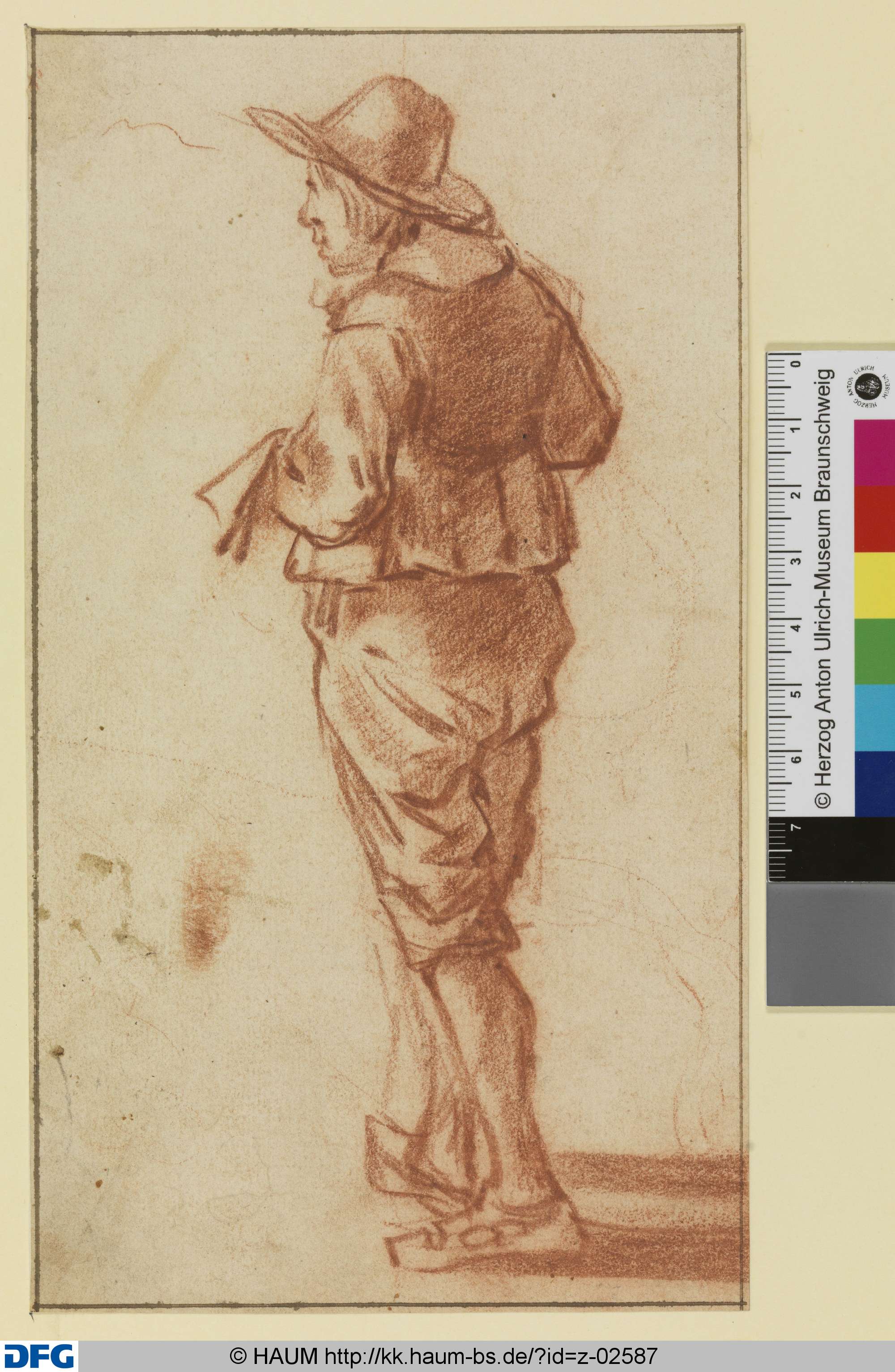 Junger Mann, schräg von hinten gesehen, Адриан ван де Вельде, 1656–1672