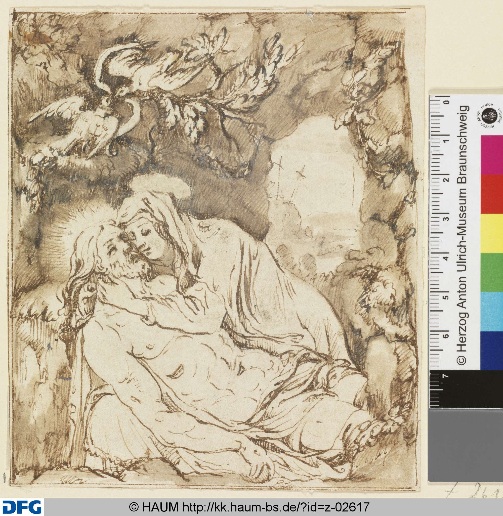 Der Leichnam Christi in einer Höhle von Maria beklagt, Adam - Umkreis Elsheimer
