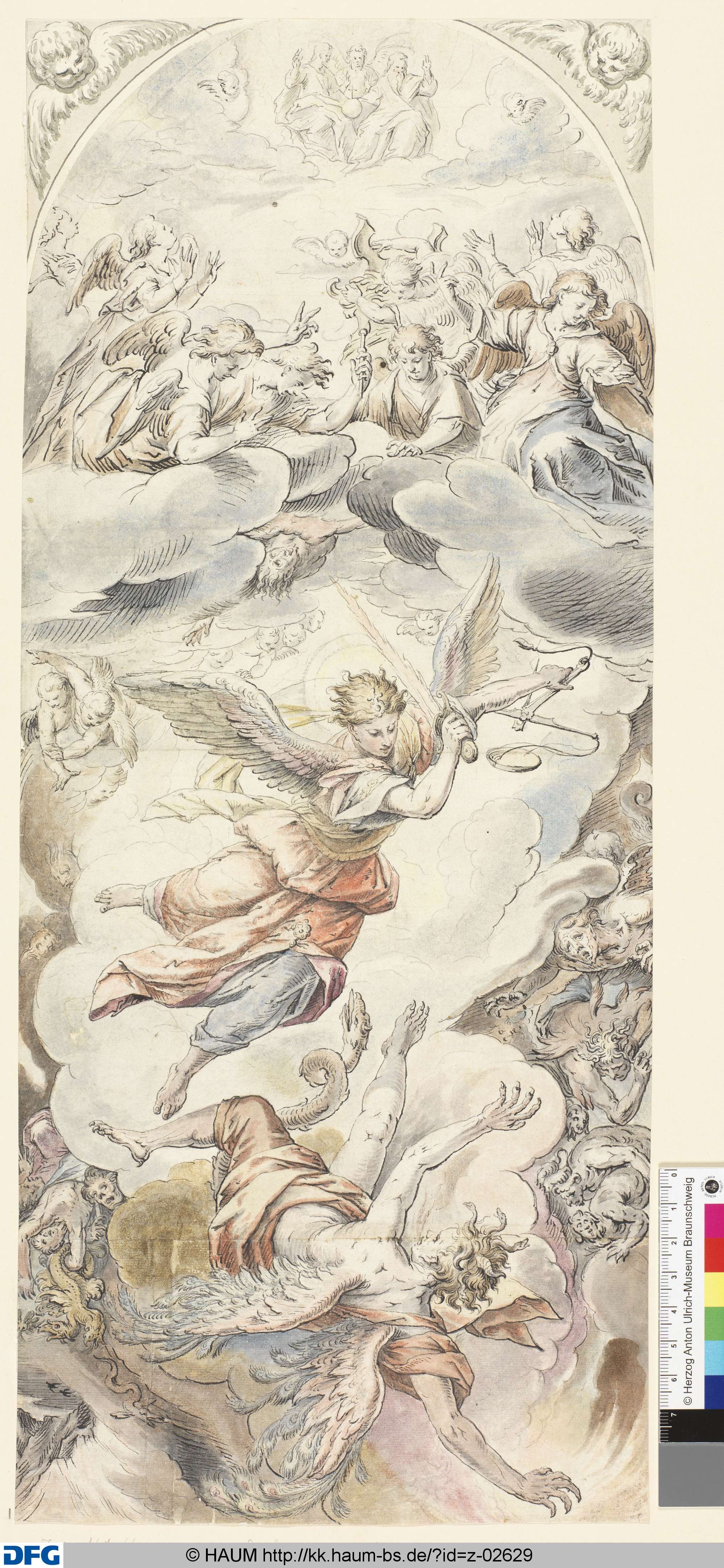 Der Kampf des Erzengels Michael mit dem Teufel, Christoph Schwarz, 1565–1592