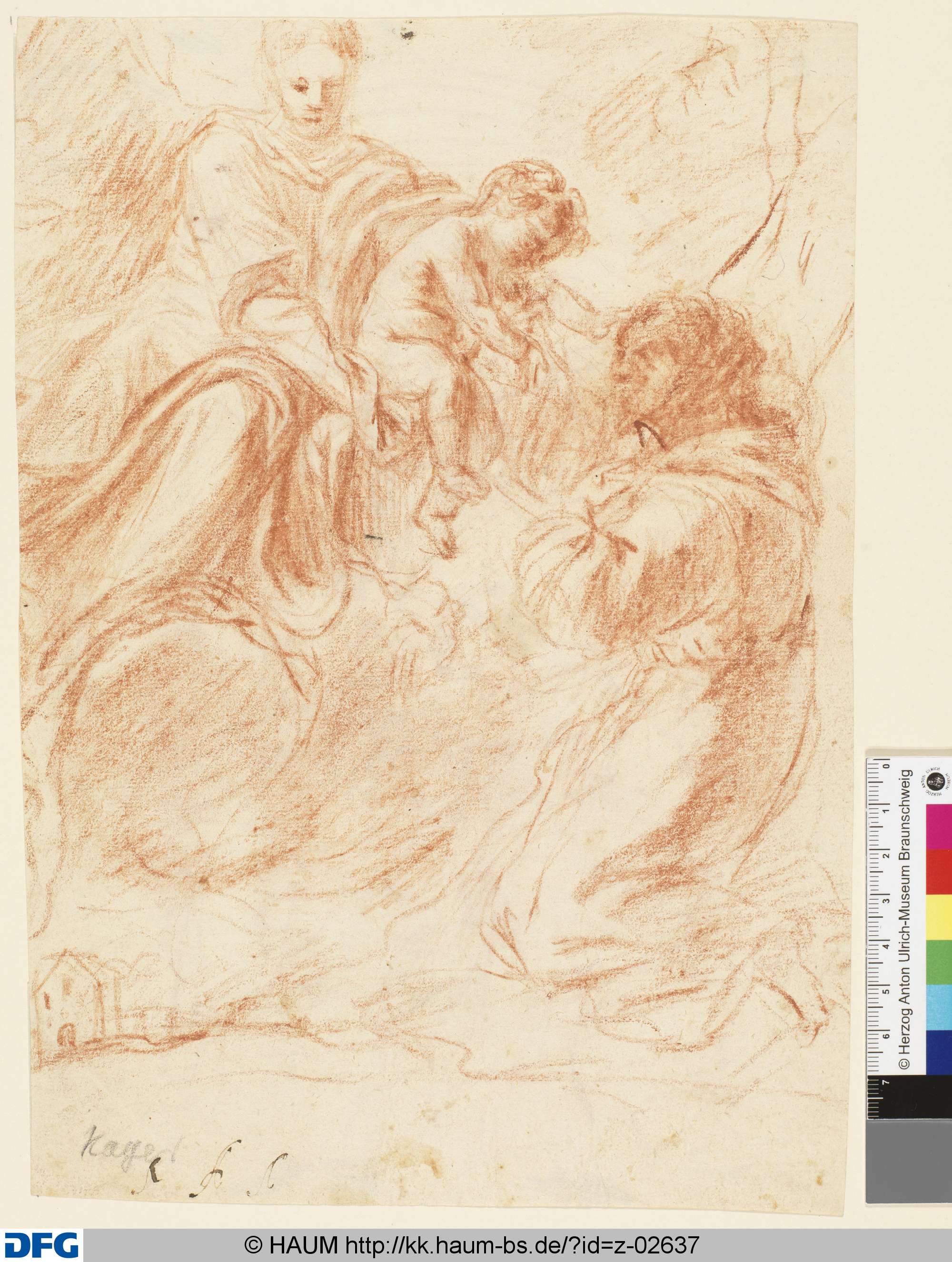 Maria mit dem Kind und einem knienden Mönch (Antonius?), 1595–1634