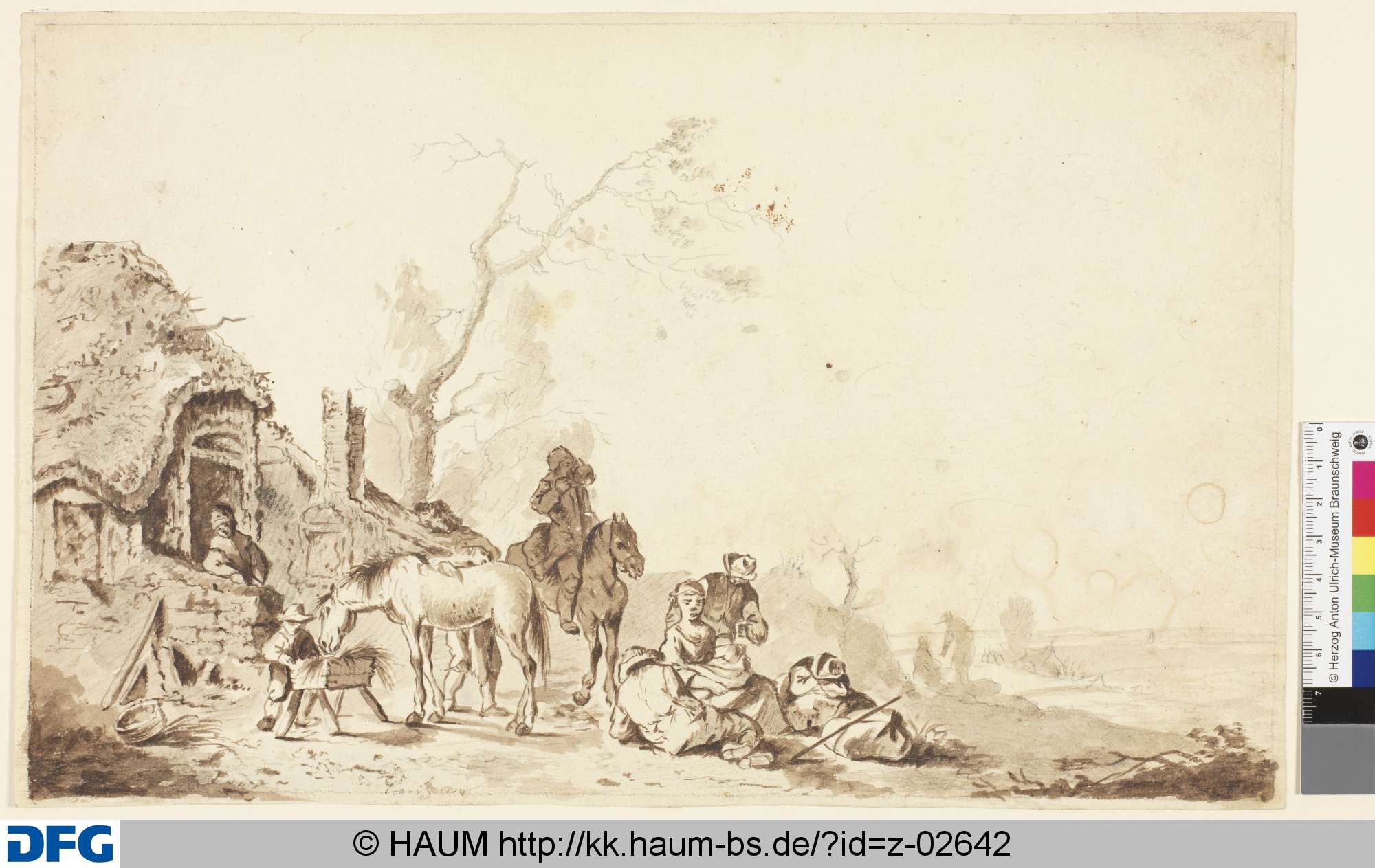 Rast vor einer Hütte, 1731–1749