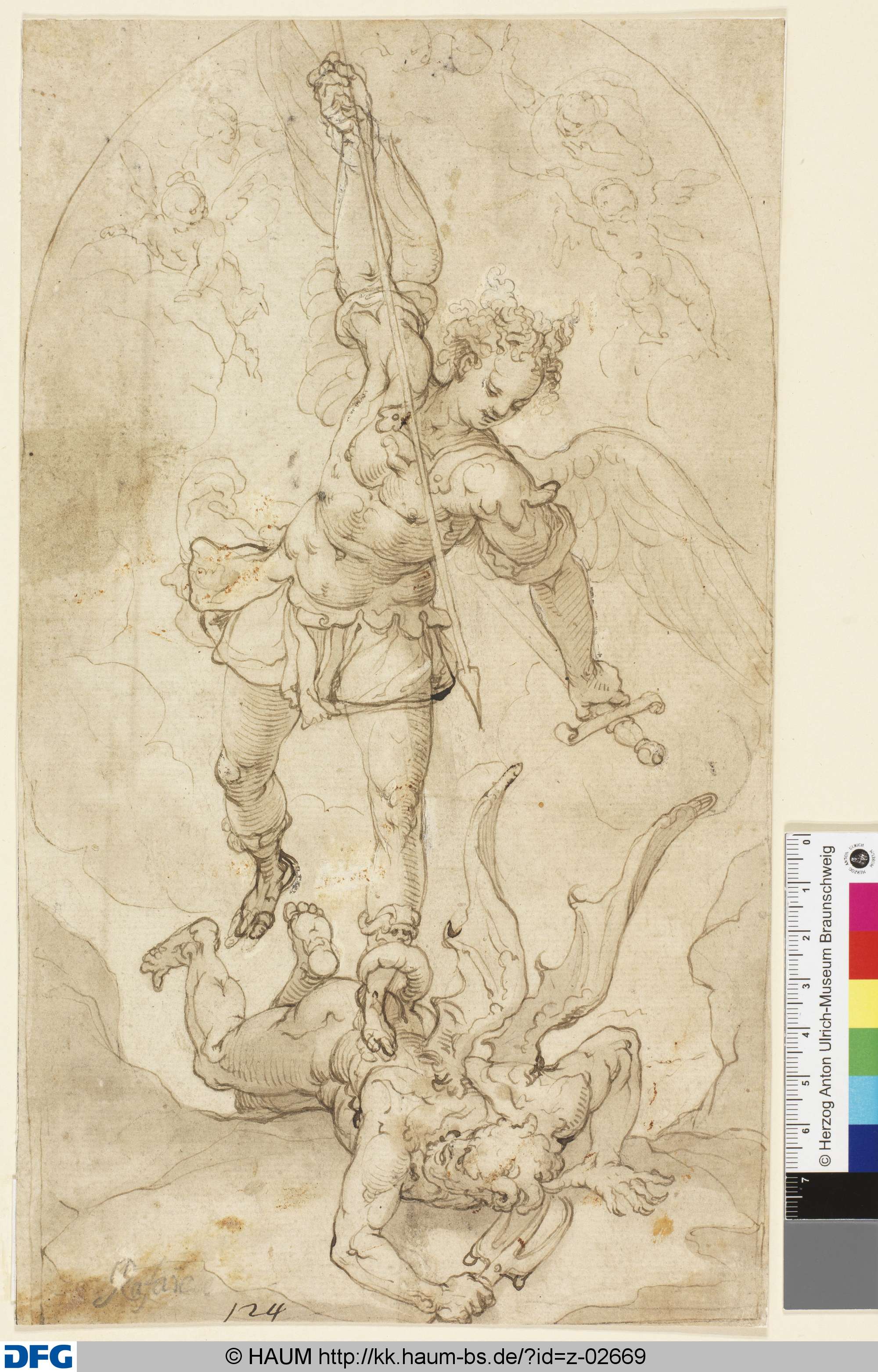 Der Kampf des Erzengels Michael mit dem Teufel, Christoph Schwarz, 1568–1592