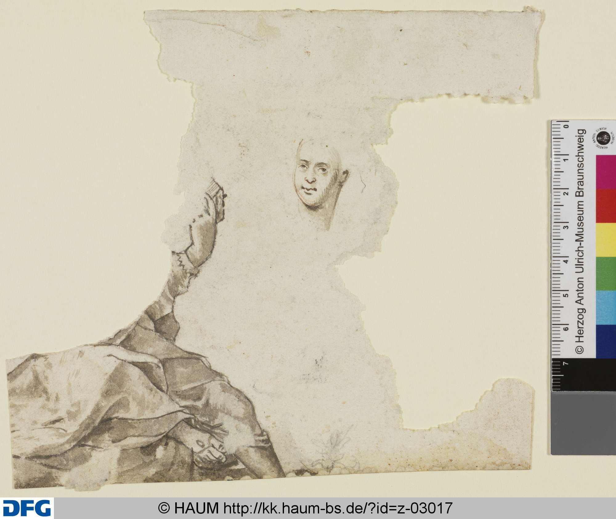 Fragment einer sitzenden Figur; Kopf, 1576–1615