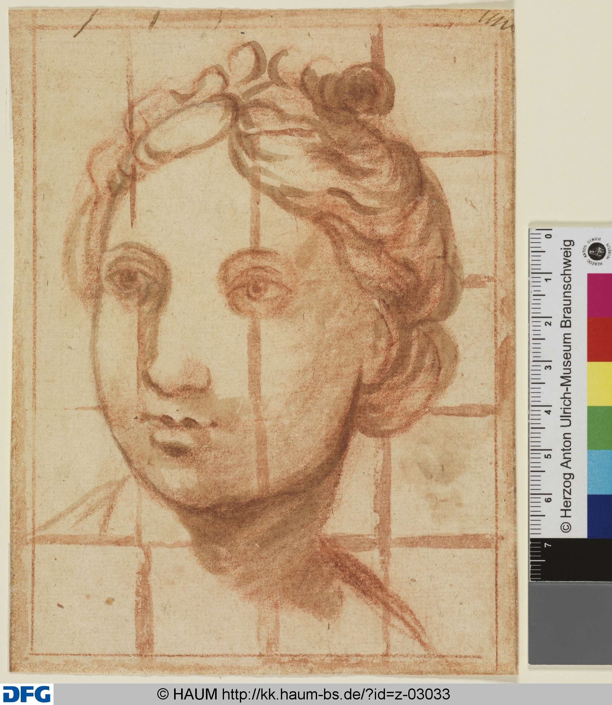 Kopfstudie einer jungen Frau, 16th century