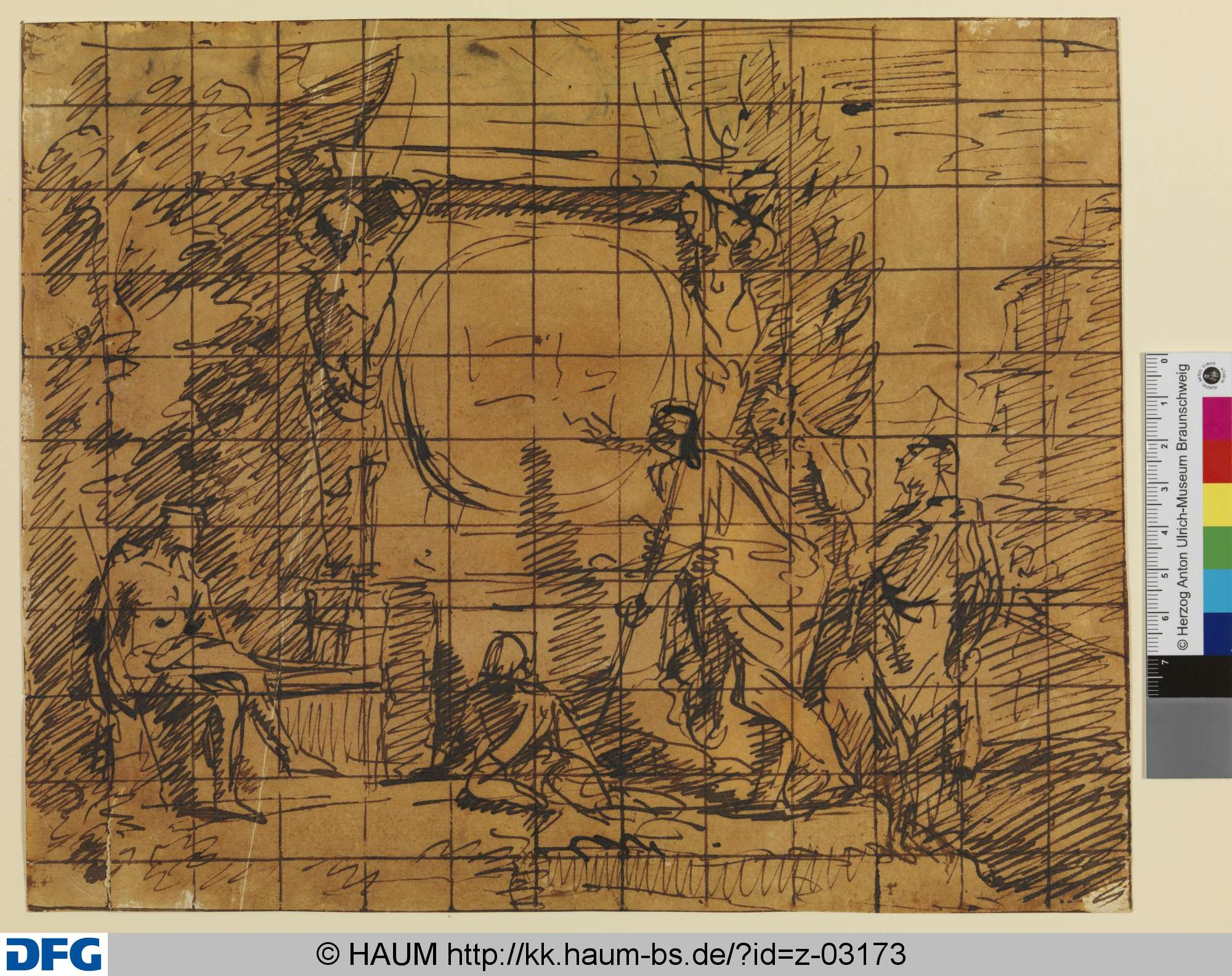 Arkadische Hirten vor einem Grabmal, Gerard de Lairesse, 1660–1711