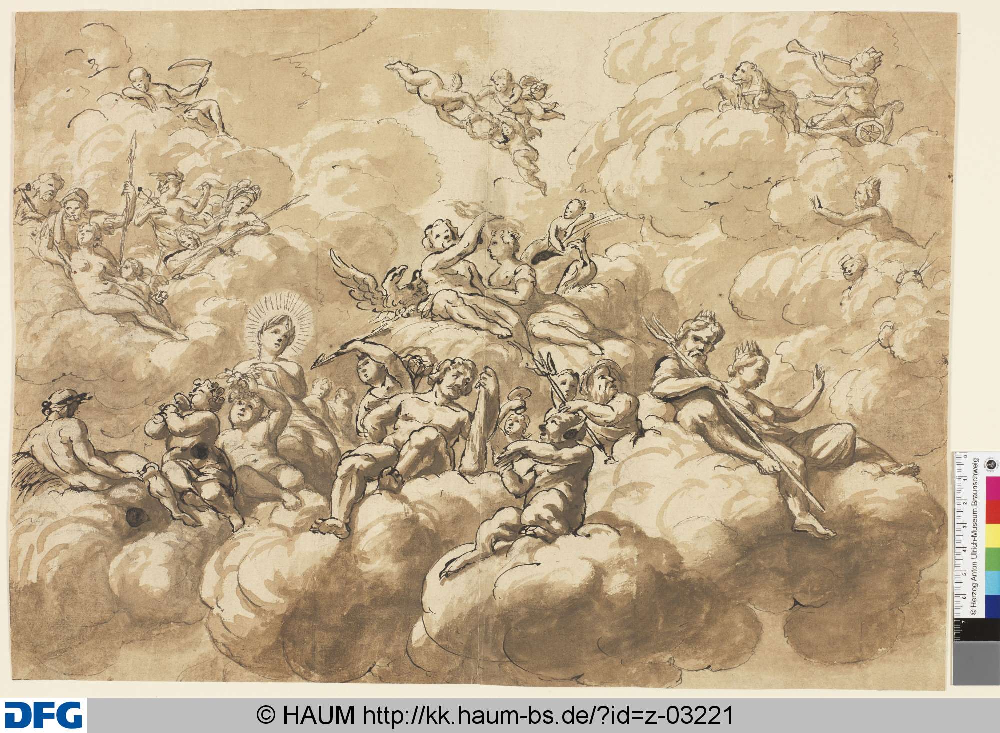 Götter auf Wolken lagernd, 18th century