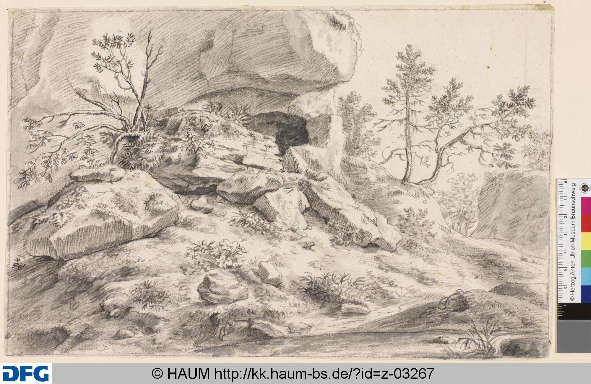 Felsblöcke an einer Straßenbiegung, 17th century