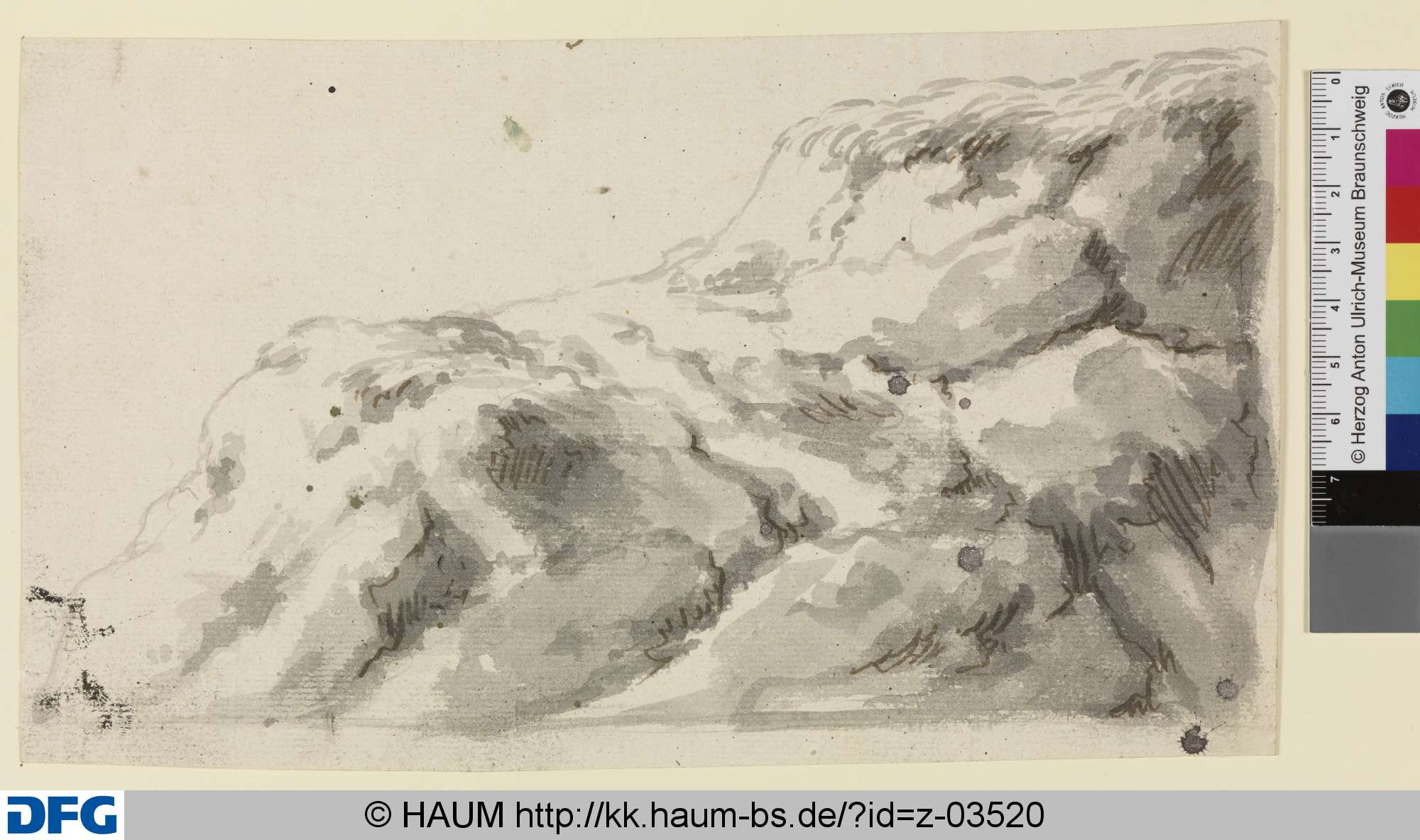 Felshügel. Versatzstück (?), Johann Oswald Harms, 1678–1708