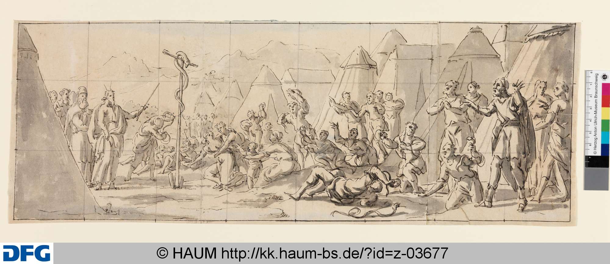 Die Aufrichtung der ehernen Schlange, Johann Oswald Harms, 1682