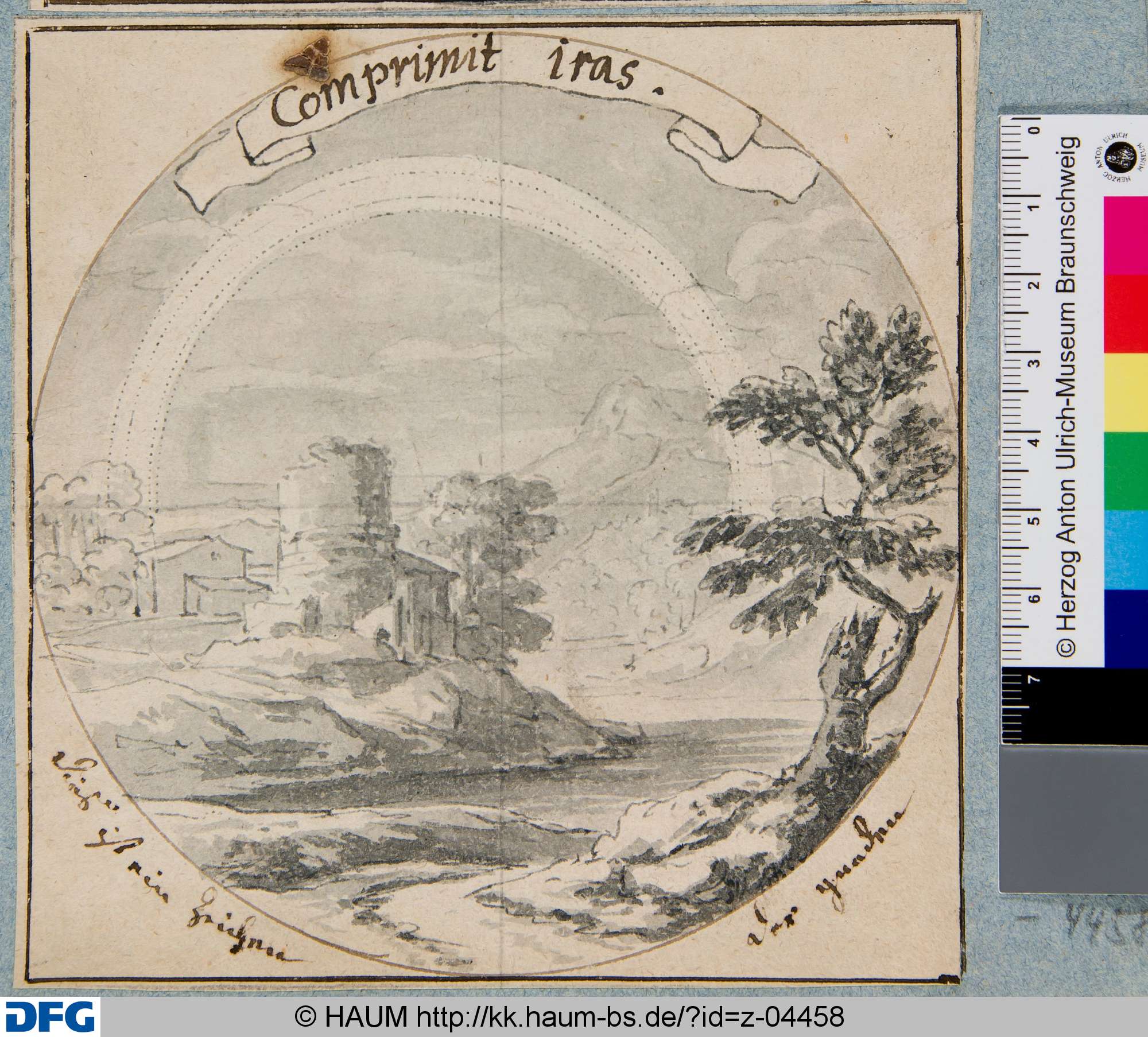 Emblem: Comprimit iras, Johann Oswald Harms, 1680–1686