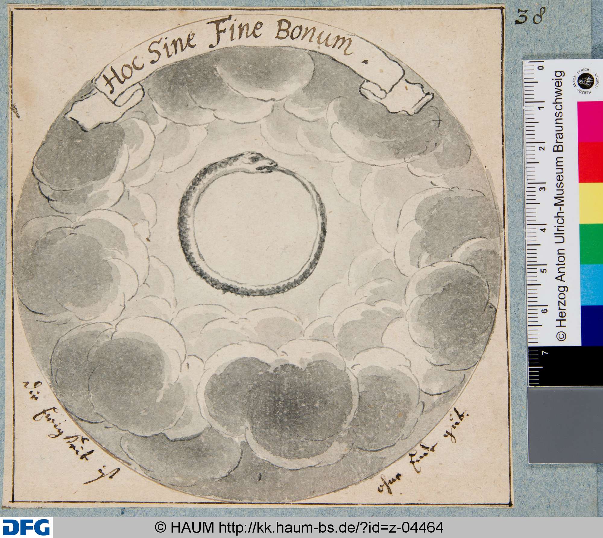 Emblem: Hoc Sine Fine Bonum, Johann Oswald Harms, 1680–1686