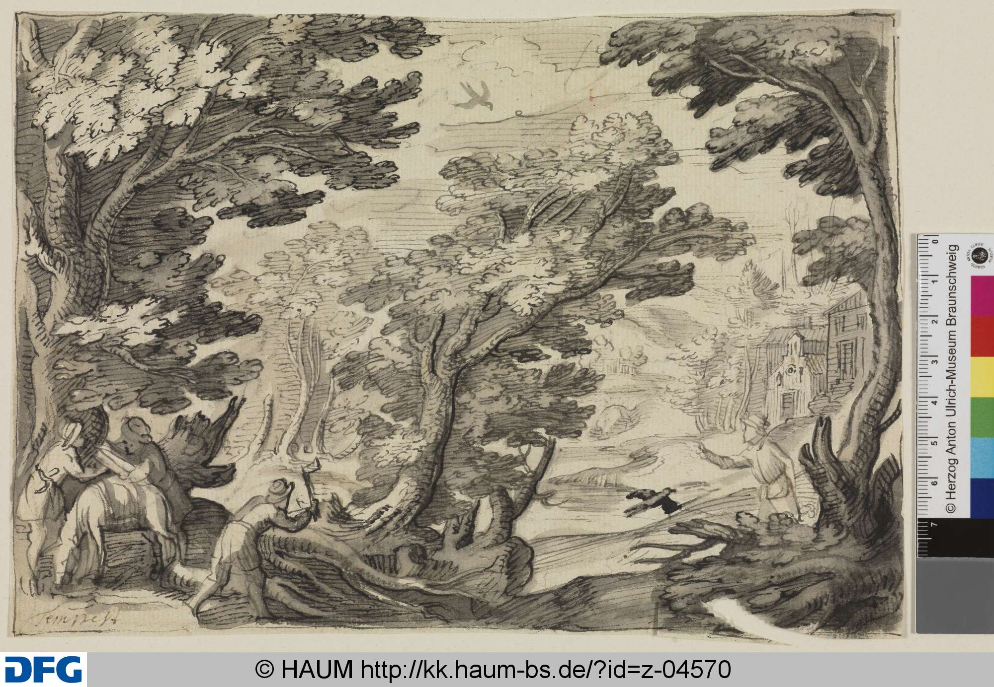 Landschaft mit Holzfällern, Antonio Tempesta, 17th century