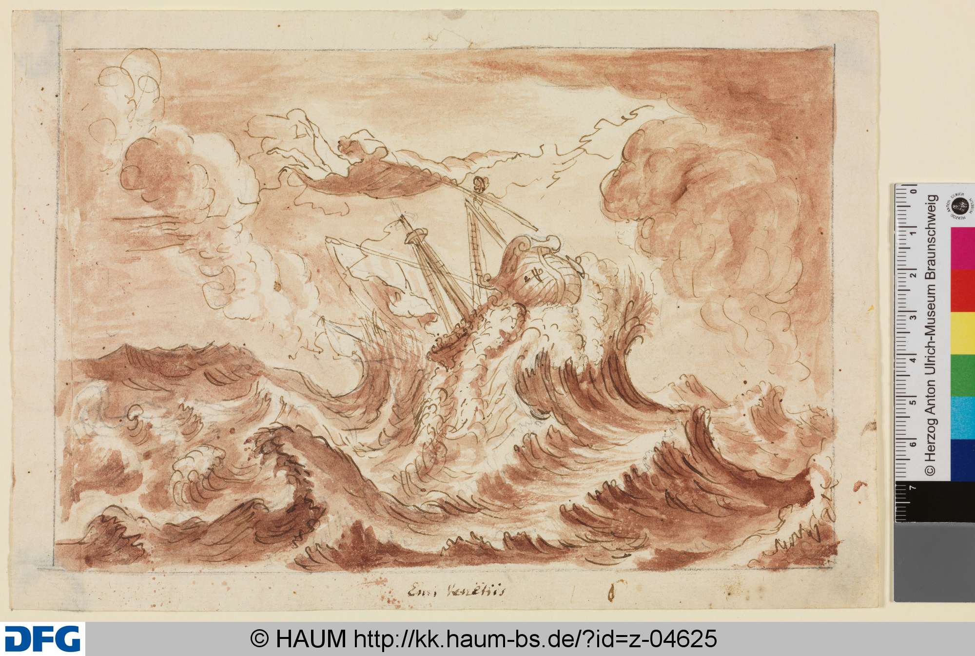 Segelschiff auf stürmischer See