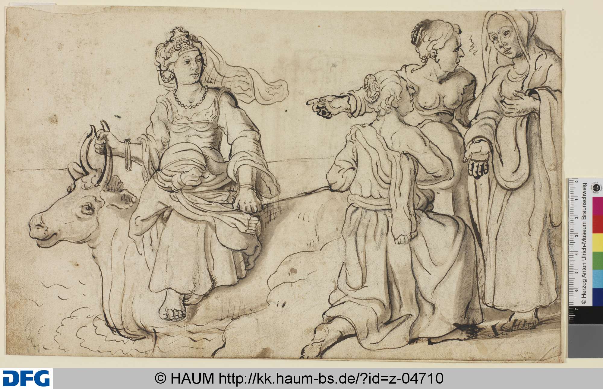 Jupiter entführt Europa durchs Wasser, 17th century