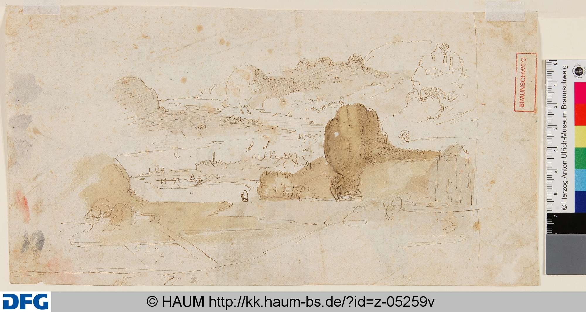 Flusslandschaft, Jacques Callot, 1612–1635