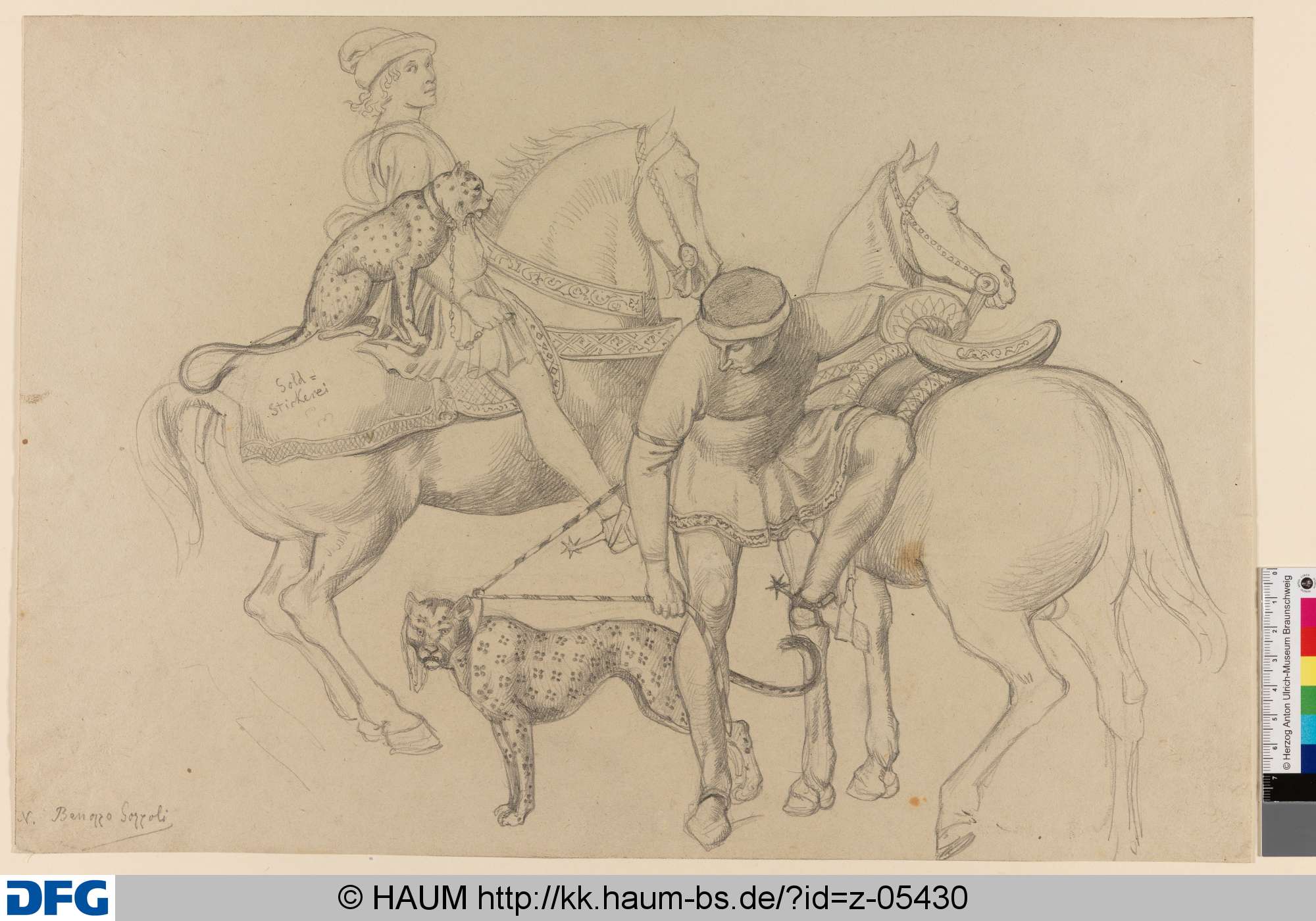 Reitergruppe aus Benozzo Gozzolis "Anbetung der Könige", Benozzo Gozzoli, 1861–1863