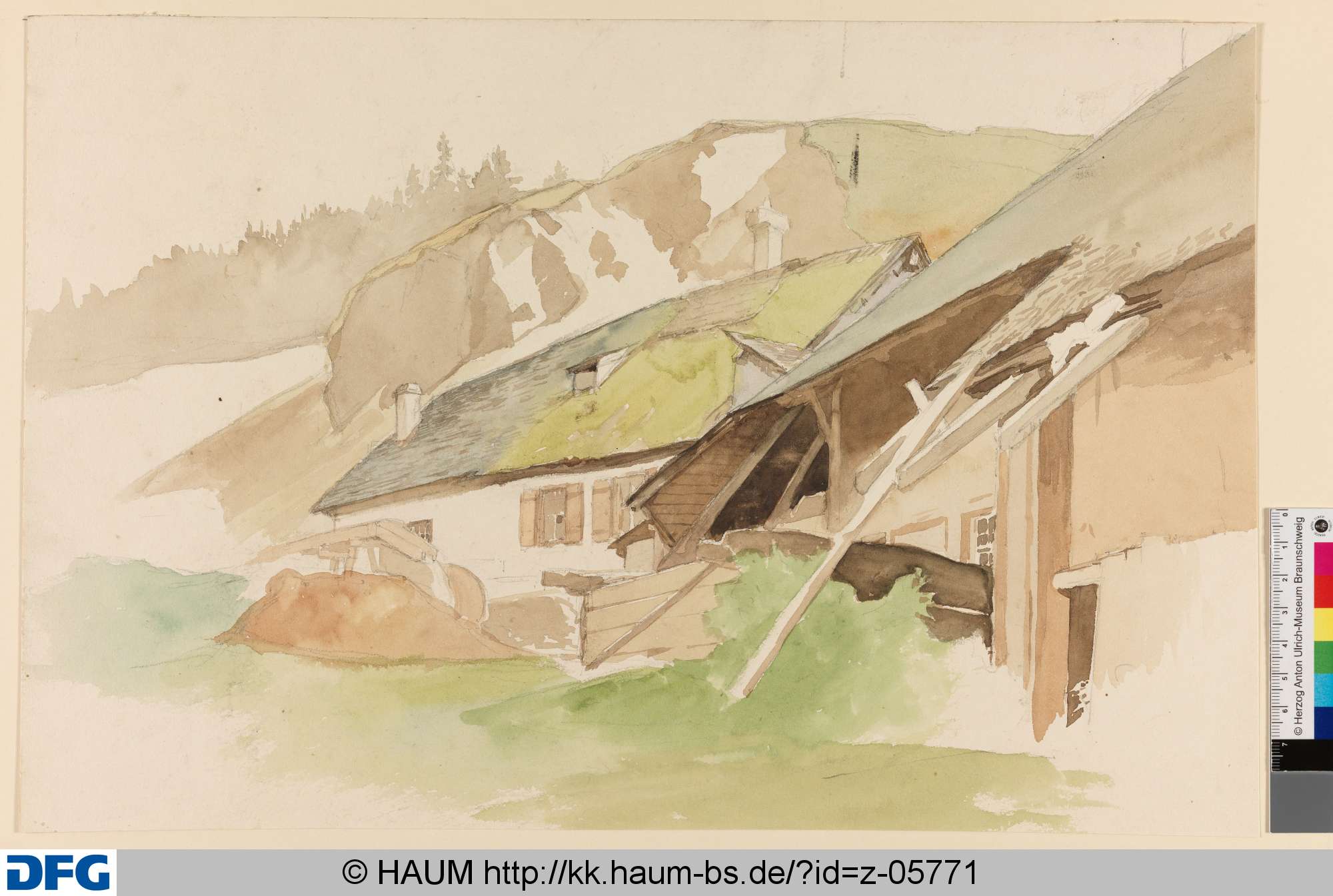 Zwei Berghütten, Rudolph Friedrich August Henneberg, 1863–1875