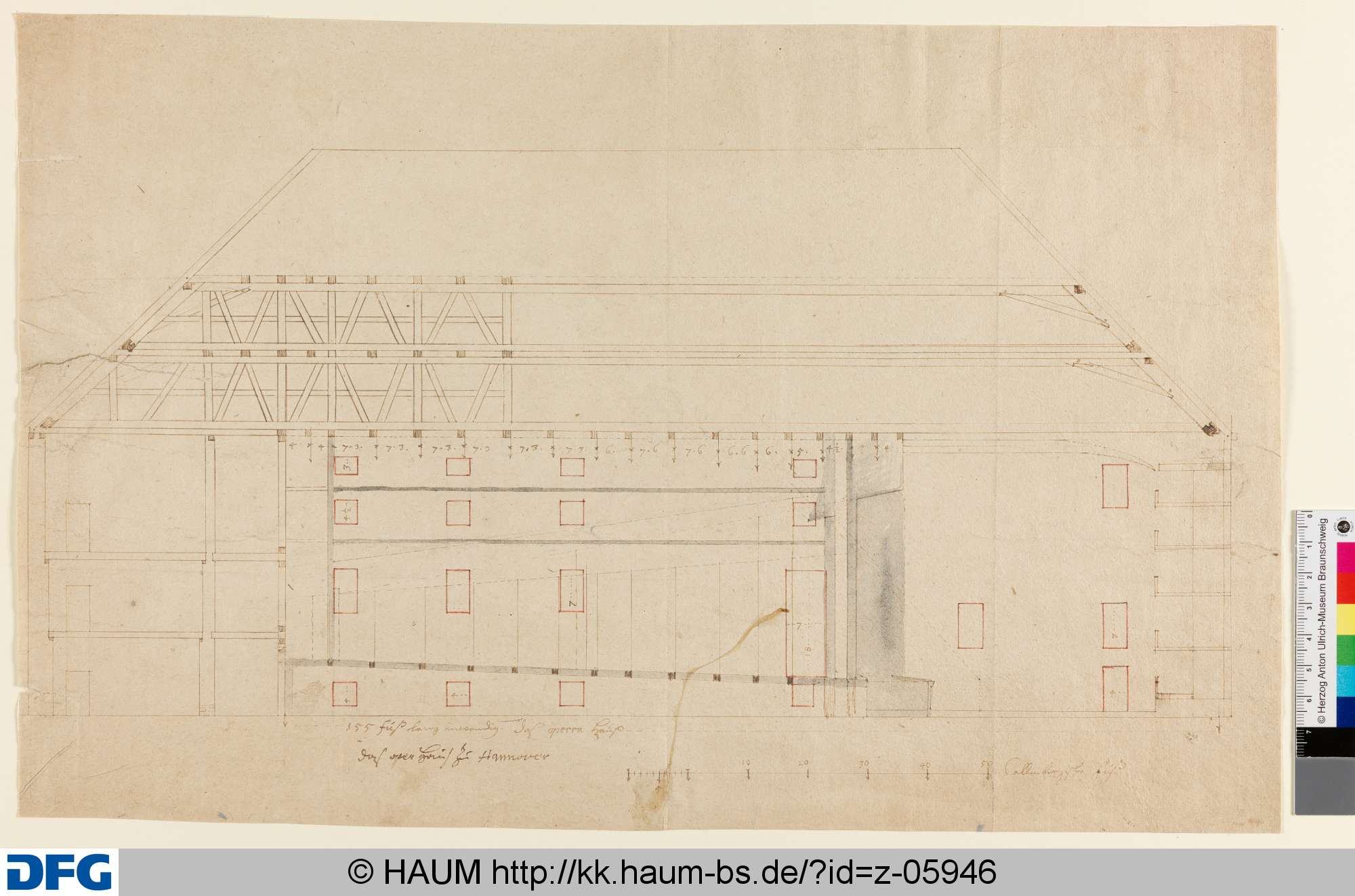 Das Opernhaus zu Hannover, Längsschnitt
