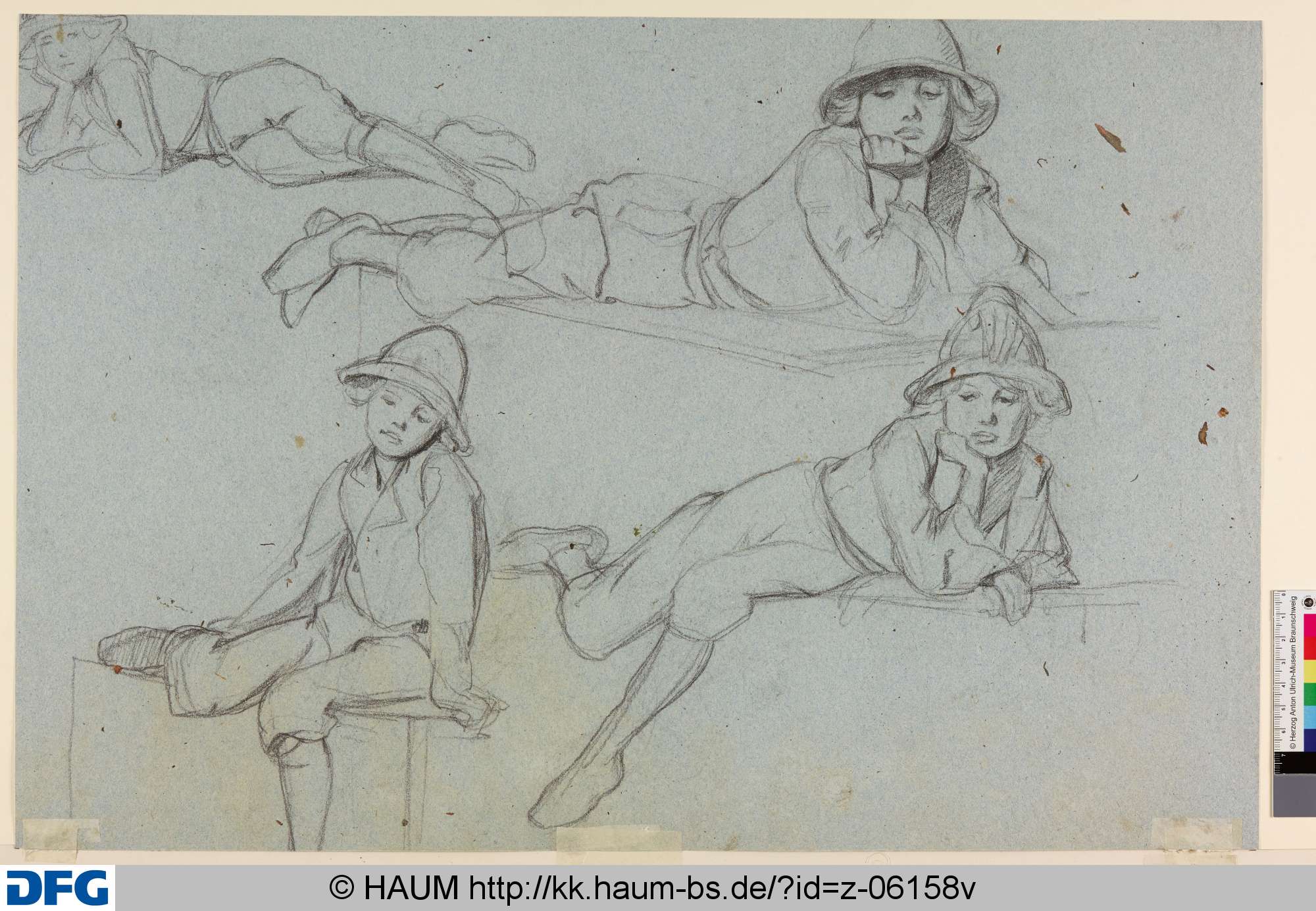 Studien eines (römischen?) Knabens, Rudolph Friedrich August Henneberg, 1863–1868