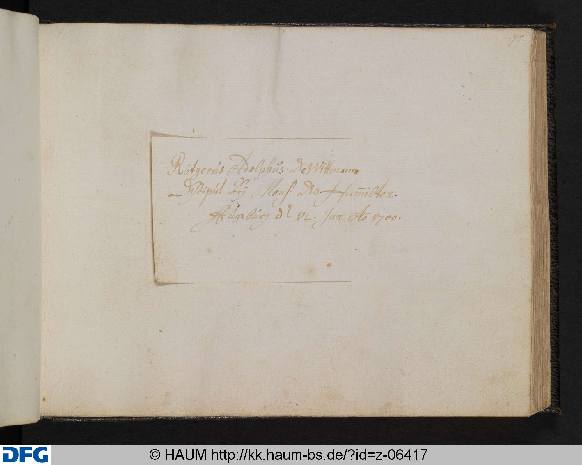 [Schmetterling], Rutgerus Adolphus de Wittmann, 1700