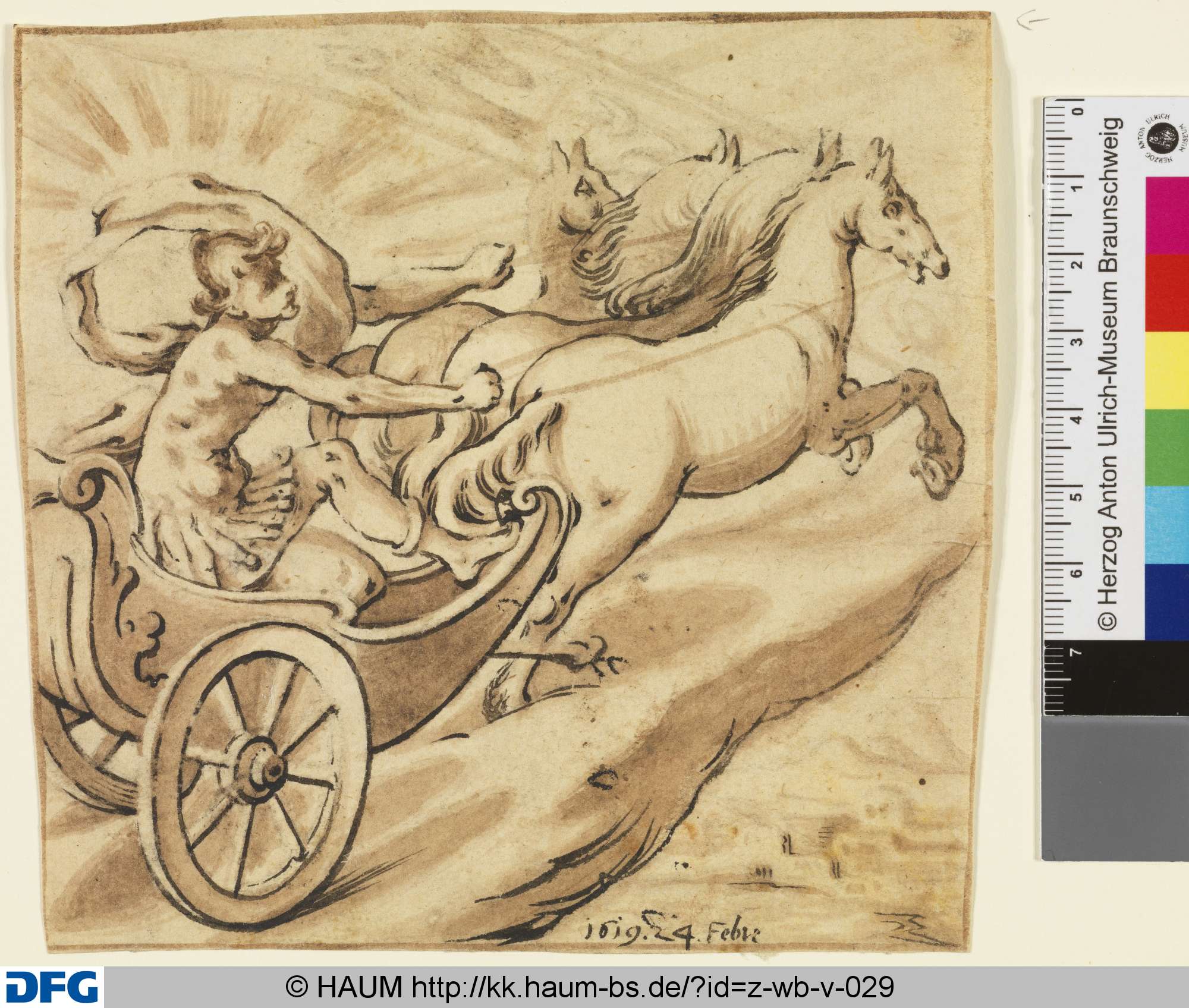 Helios oder Phaeton auf dem Sonnenwagen, 1619