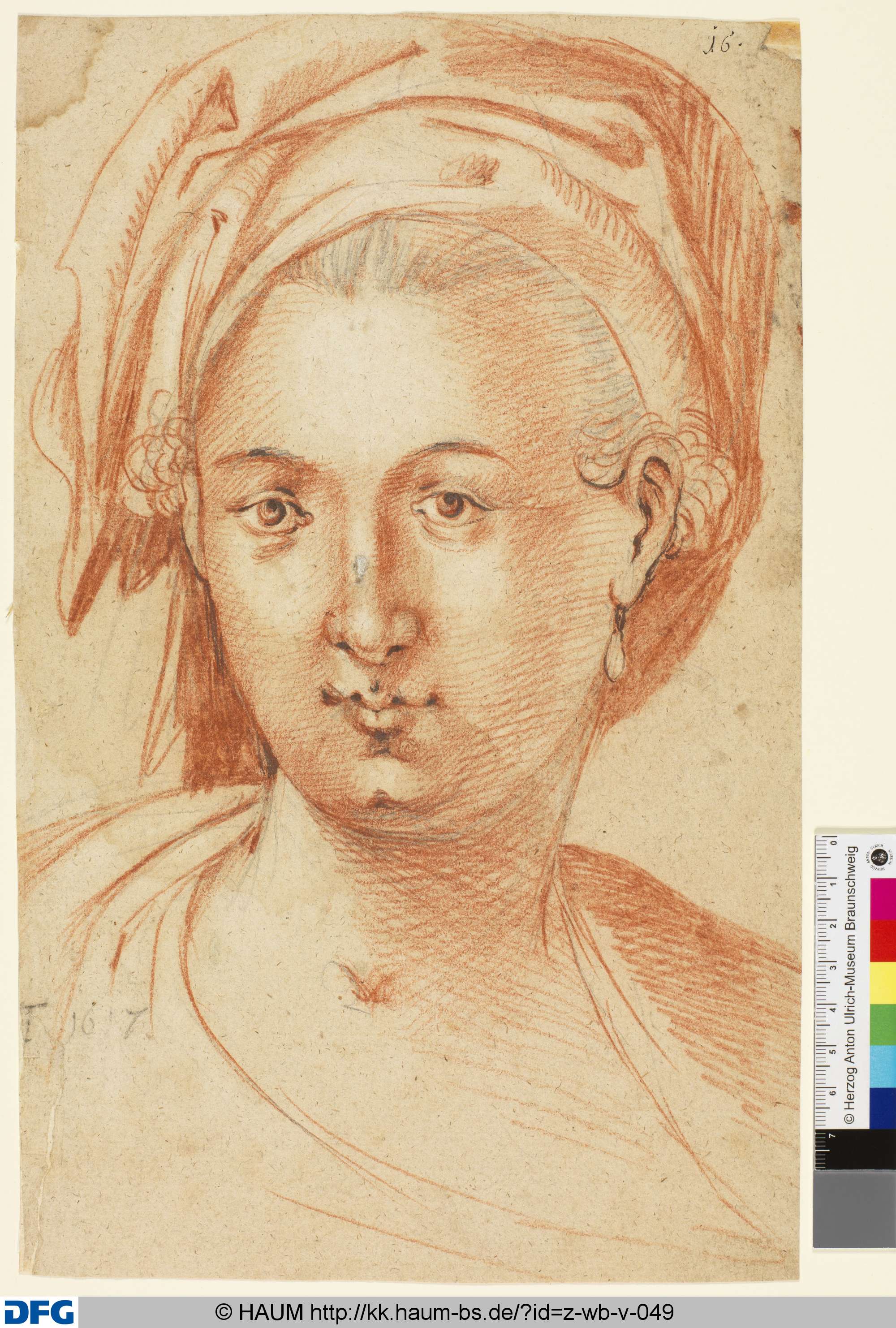 Ein weiblicher Studienkopf, 16th century