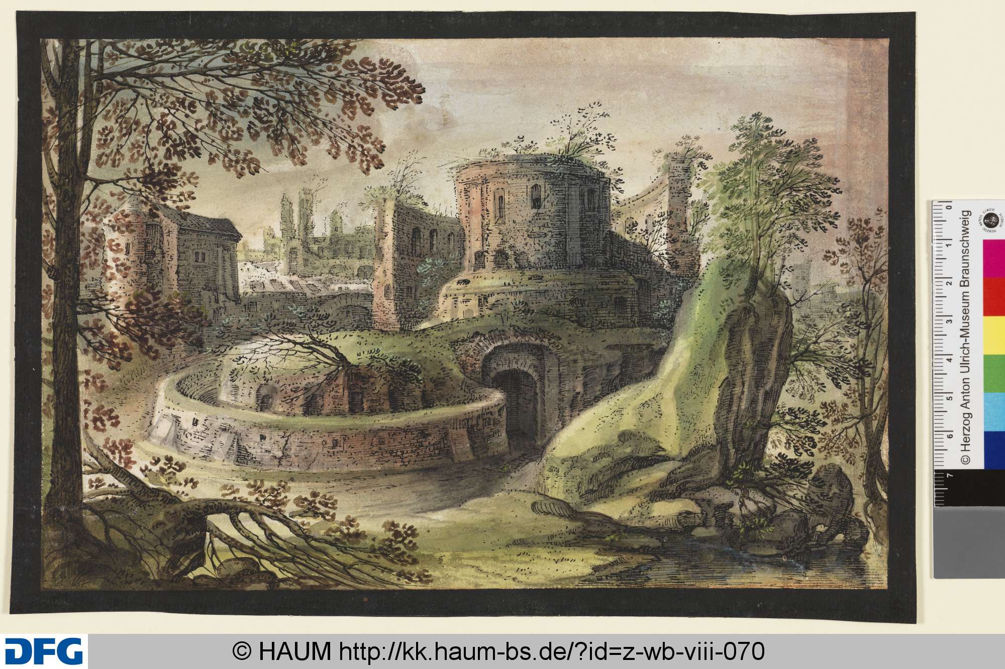 Landschaft mit Ruine, Hans Hellwig, 1601–1611