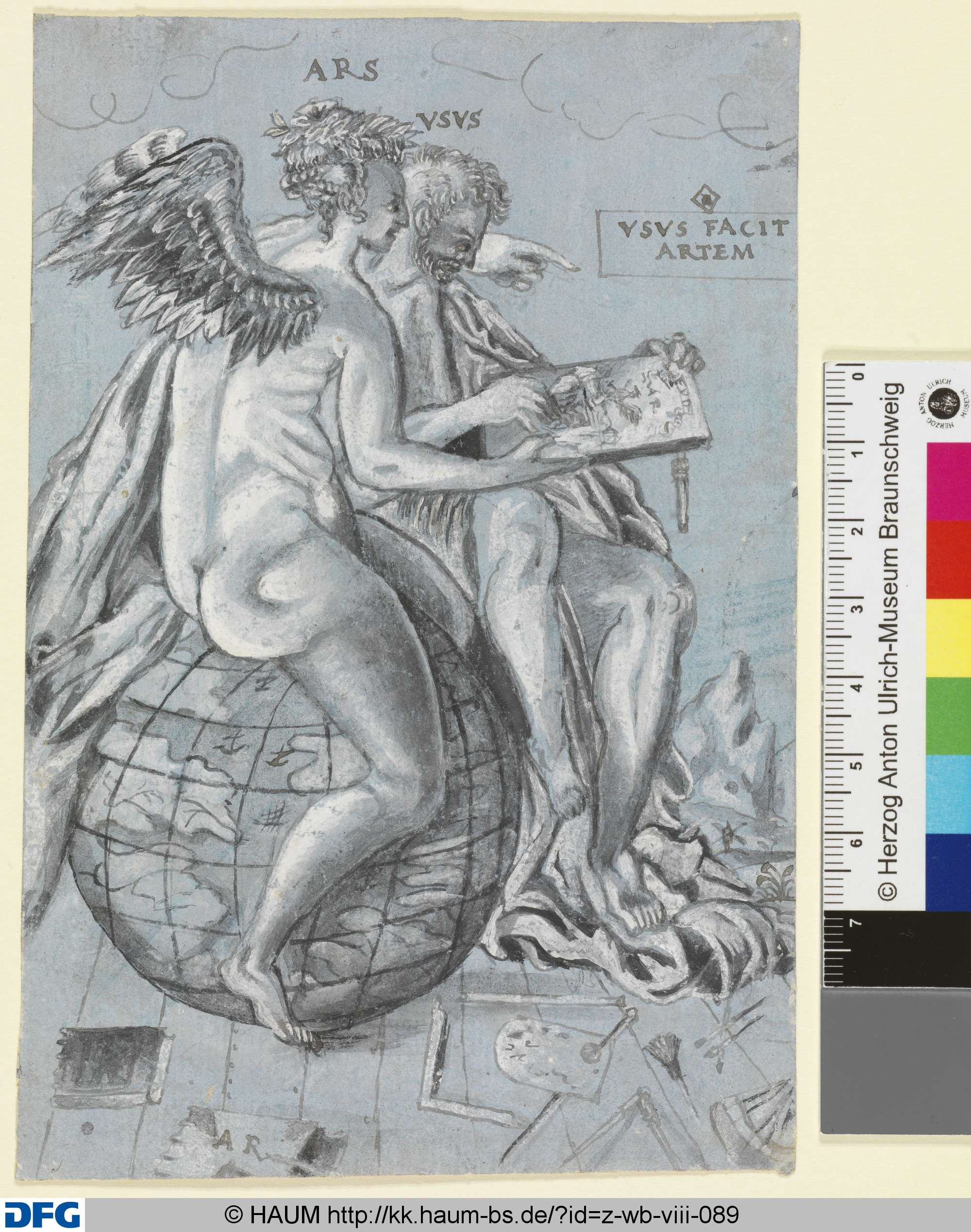 Allegorische Darstellung: Ars et Usus, Johannes Valentinus Andreae, 1606–1654