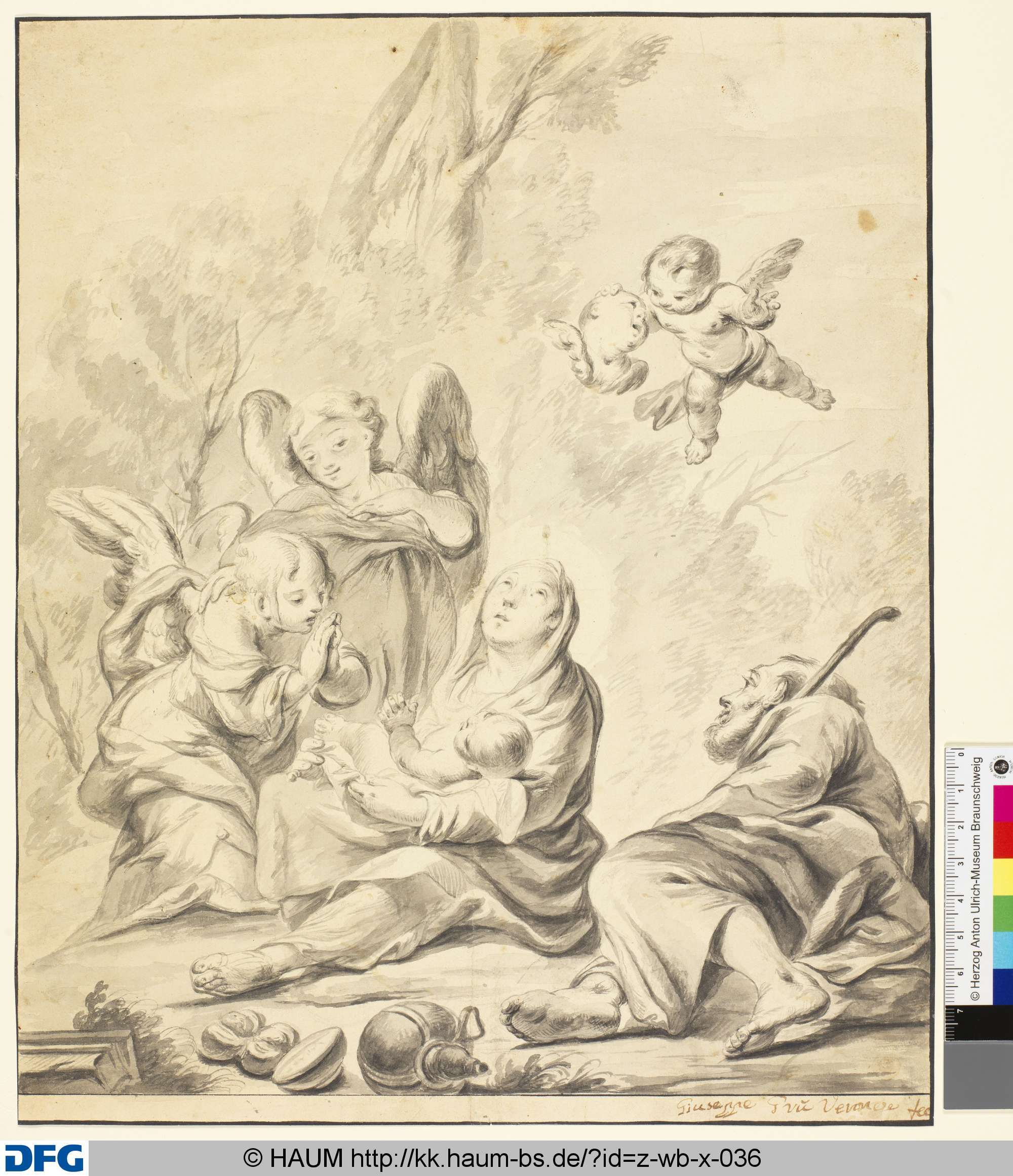 Heilige Familie mit Engeln, 18th century