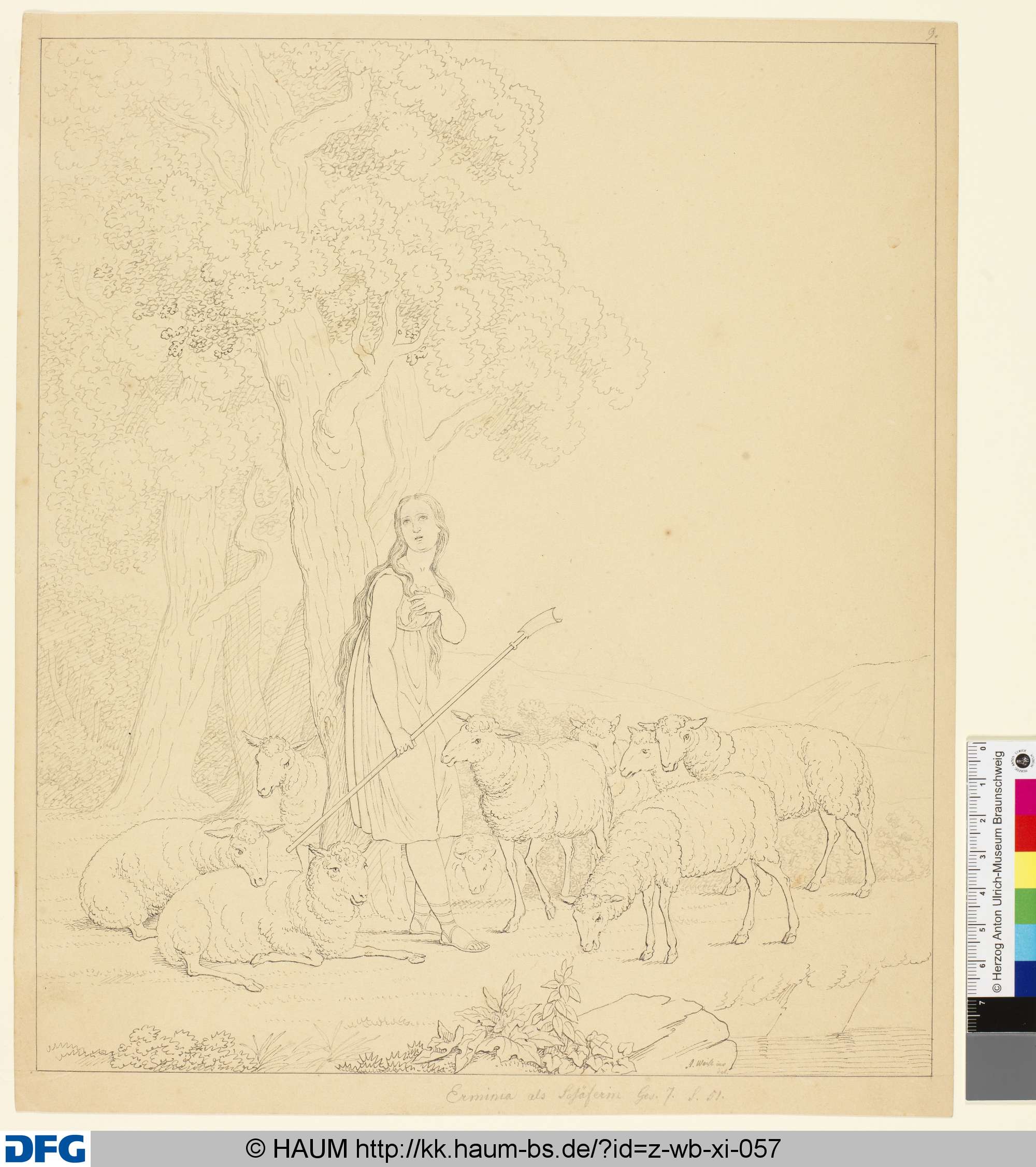 Erminia als Schäferin, 1796–1835