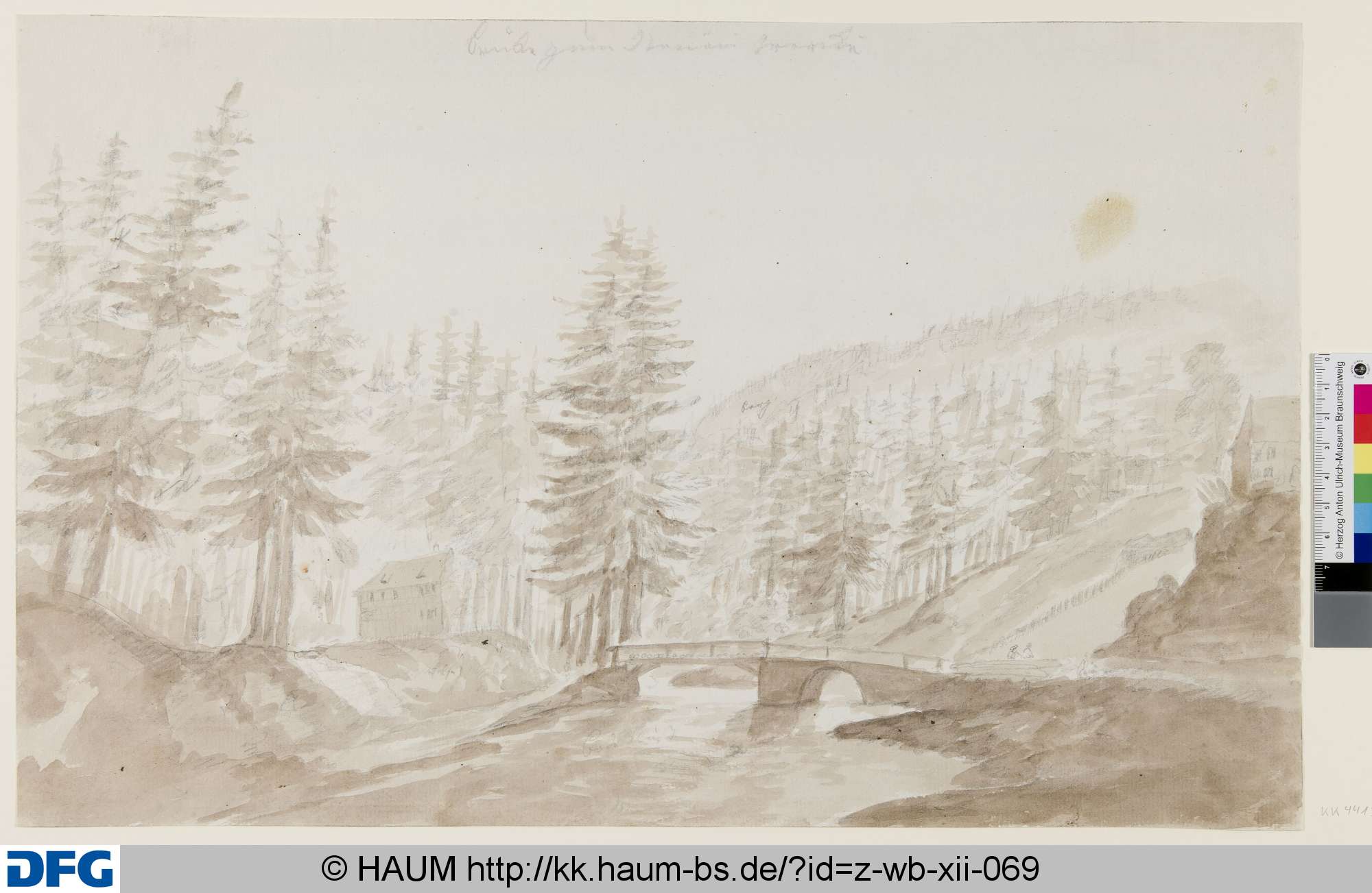 Die Brücke zum neuen Werk (vermutl. Neuwerk im Harz), Pascha Johann Friedrich Weitsch, 1763–1786