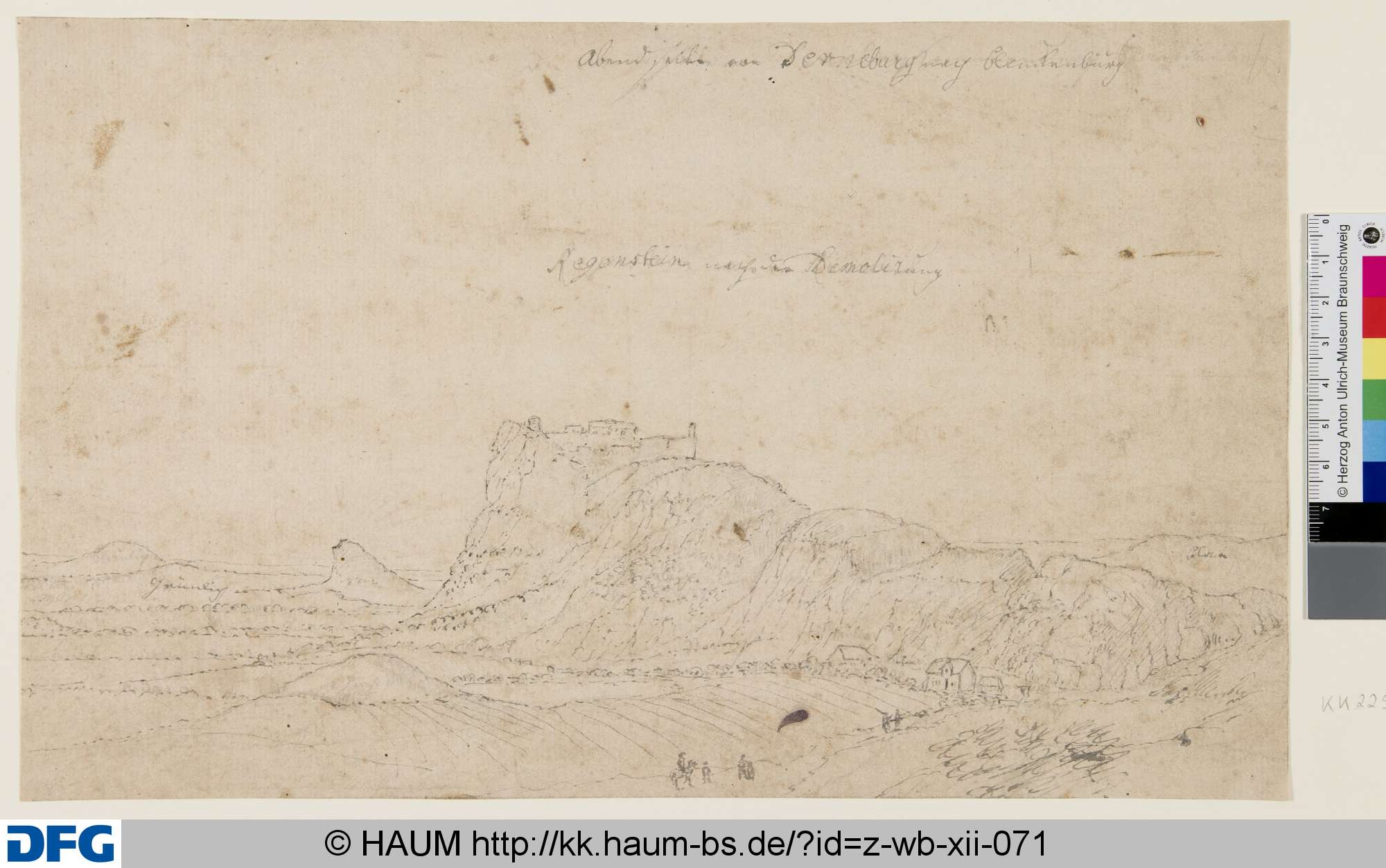 Der Regenstein nach der Demolierung, Pascha Johann Friedrich Weitsch, 1758–1765