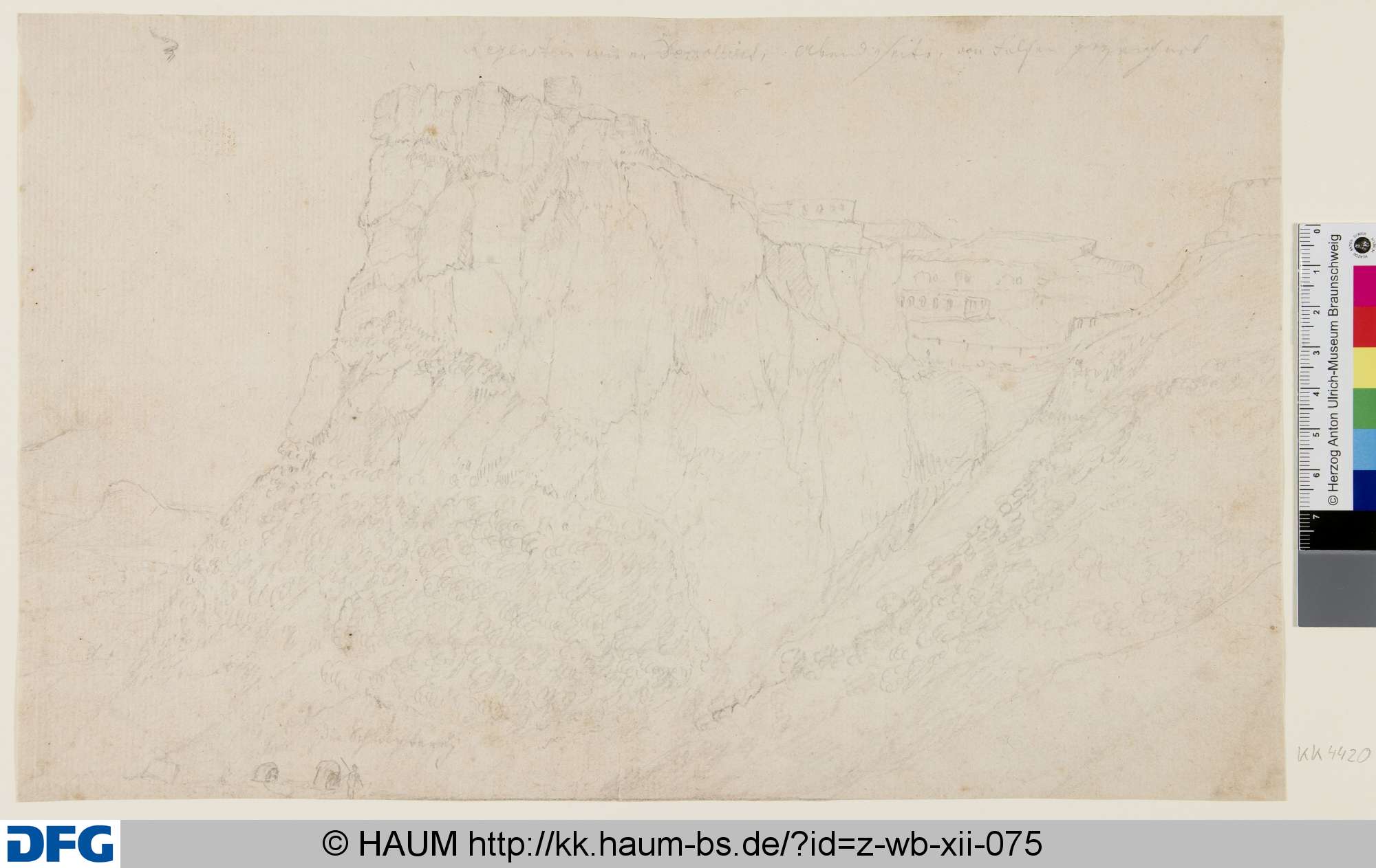 Burg Regenstein nach der Demolierung, Pascha Johann Friedrich Weitsch, 1758–1765