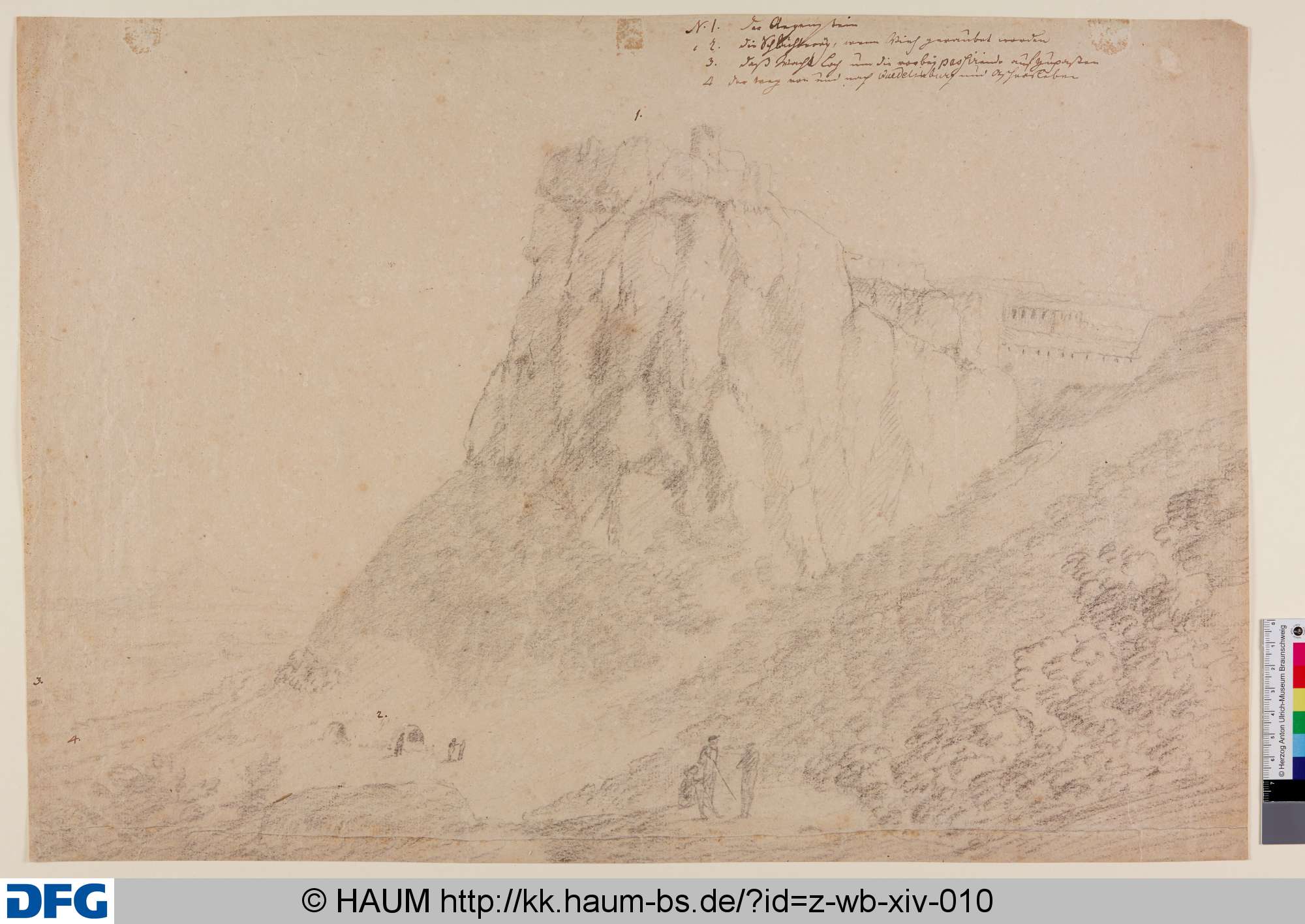 Der Regenstein dem Weg nach Quedlinburg und Aschersleben, Pascha Johann Friedrich Weitsch, 1757–1786