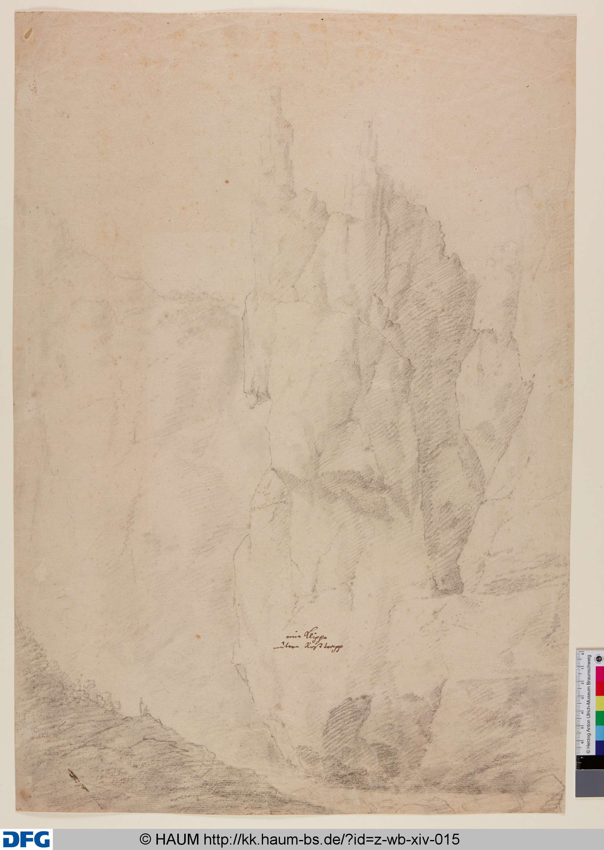 Eine Klippe unter der Roßtrappe, Pascha Johann Friedrich Weitsch, 1757–1786