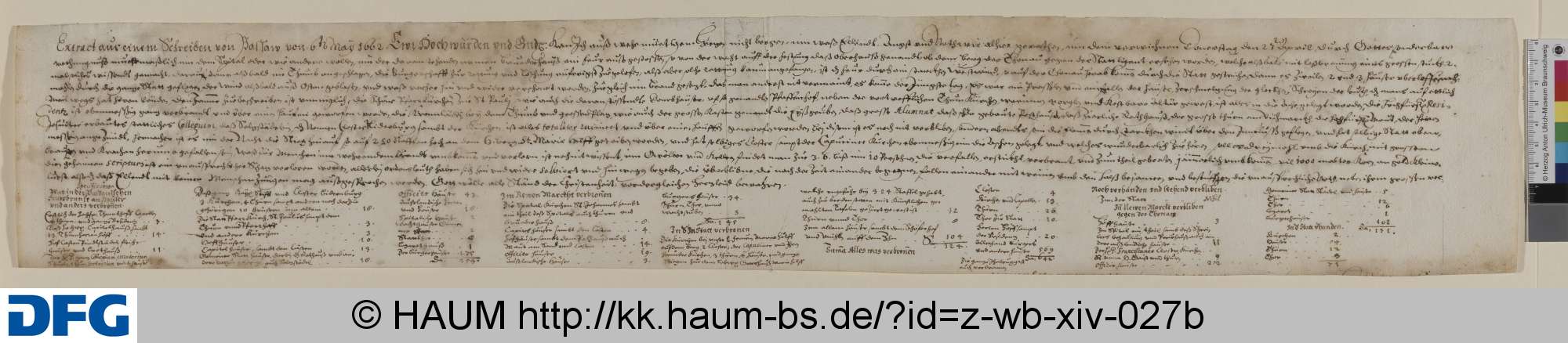 Beschriftung zugehörig zum Brand von Passau, Mai 1662, Emanuel Stenglin, 1662