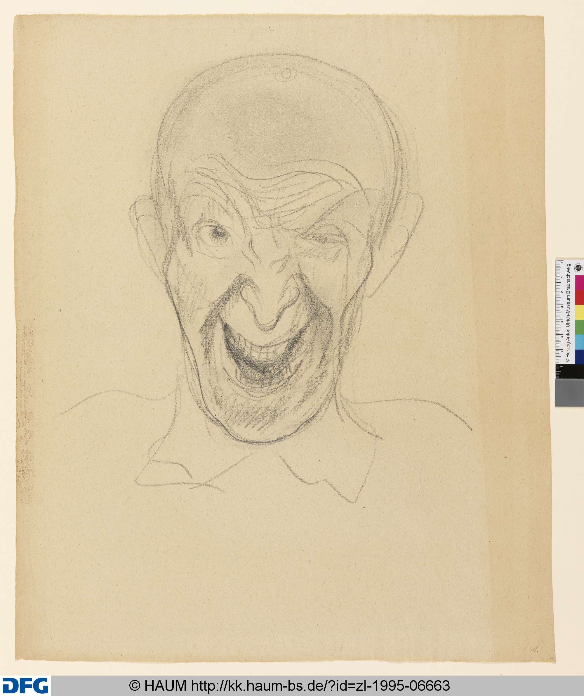 Selbstbildnis, lachend, Paul Holz, 1903–1938