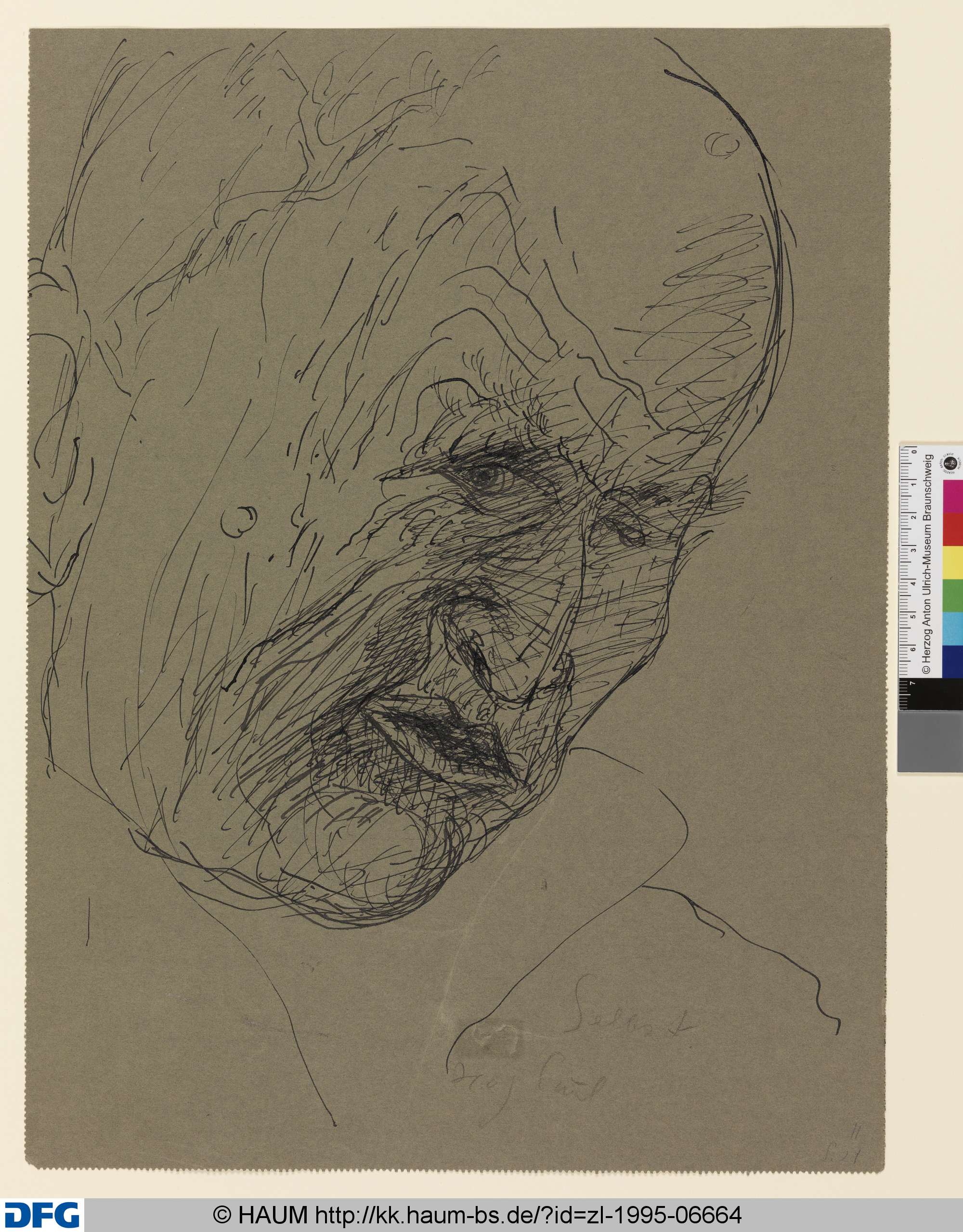 Selbstbildnis, Paul Holz, 1925–1935