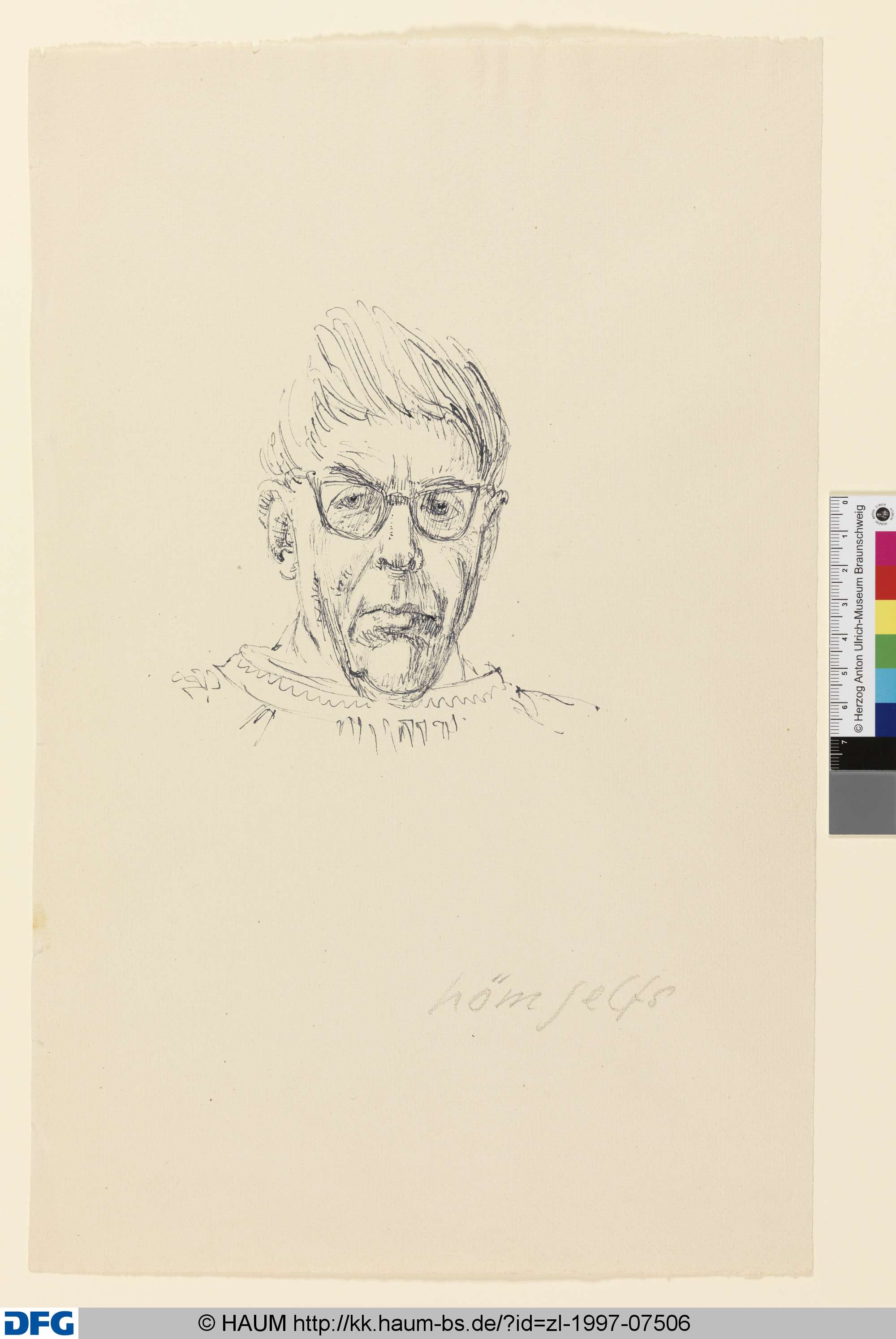 Selbstbildnis, en face, Paul Egon Schiffers, 1923–1987
