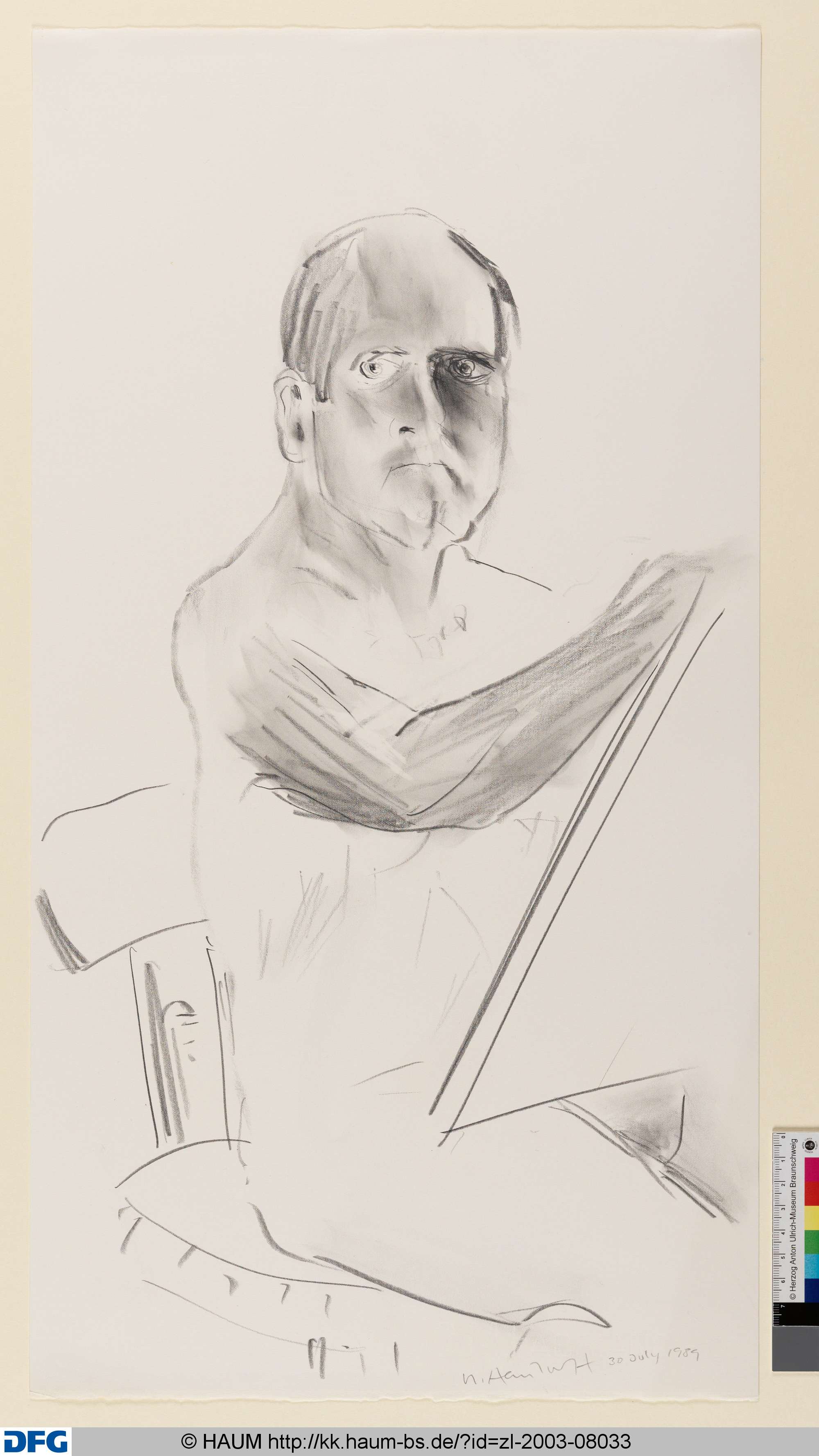 Selbstportrait, Michael Heindorff, 1989